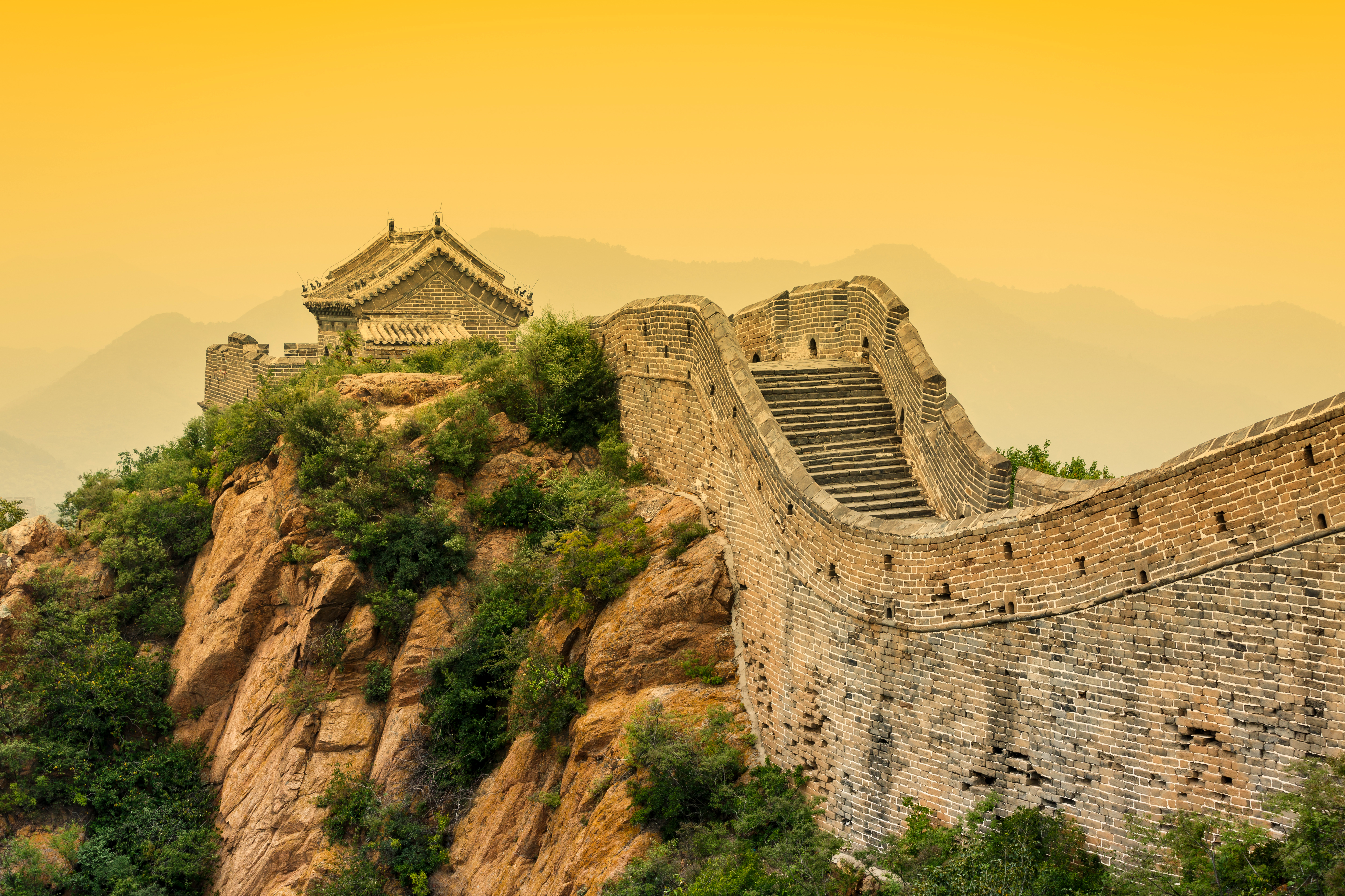 china, man made, great wall of china, monuments