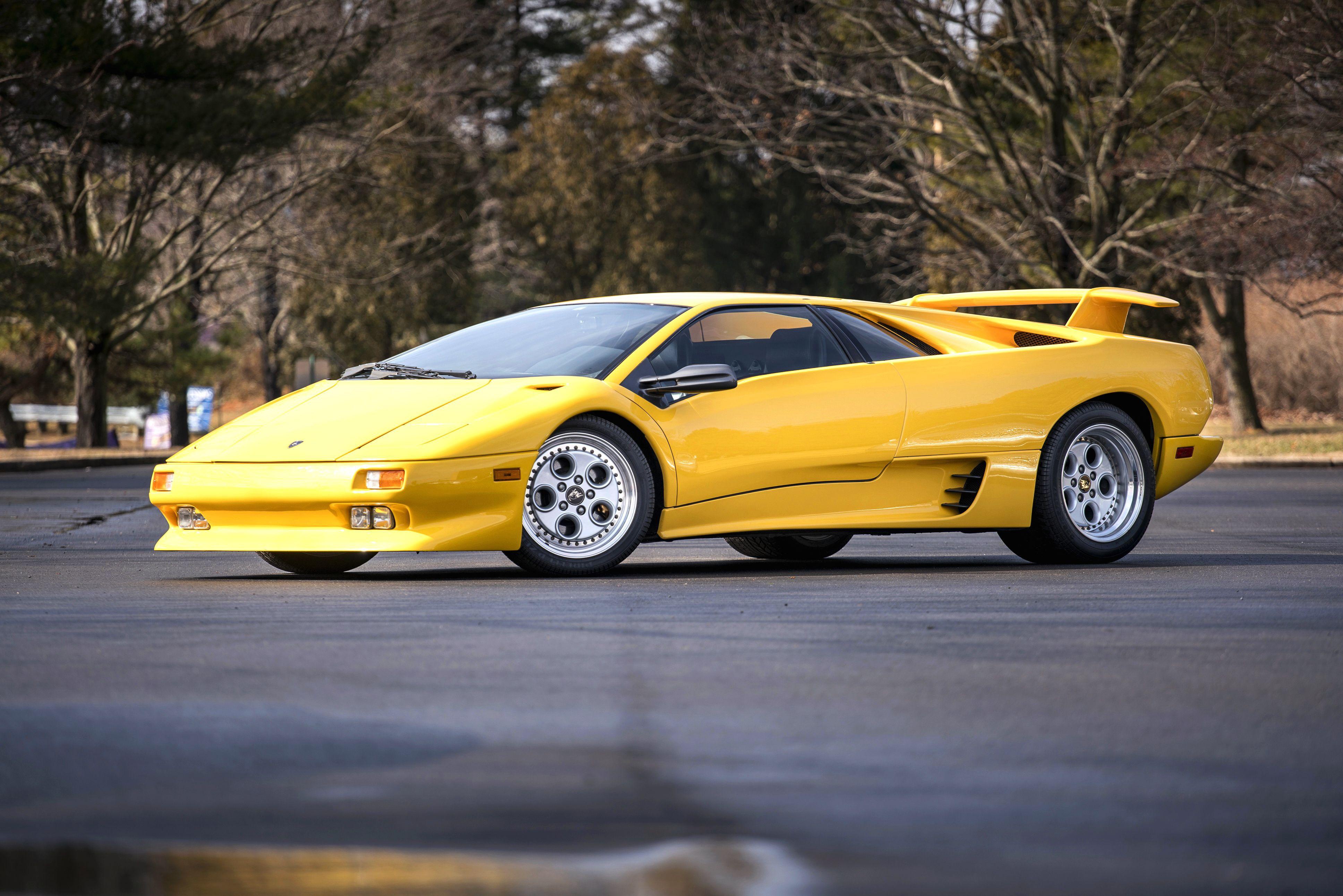 Download mobile wallpaper Lamborghini, Car, Supercar, Lamborghini Diablo, Vehicles, Yellow Car for free.