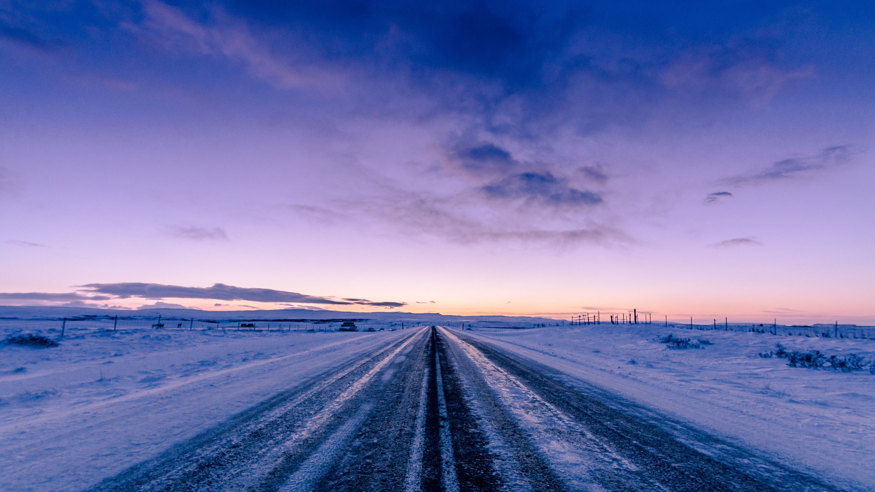 Download mobile wallpaper Winter, Road, Man Made for free.