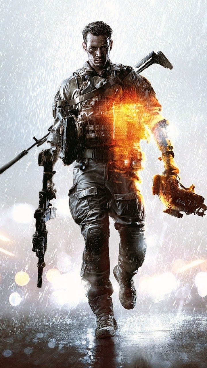 Baixar papel de parede para celular de Chuva, Campo De Batalha, Bokeh, Videogame, Battlefield 4 gratuito.