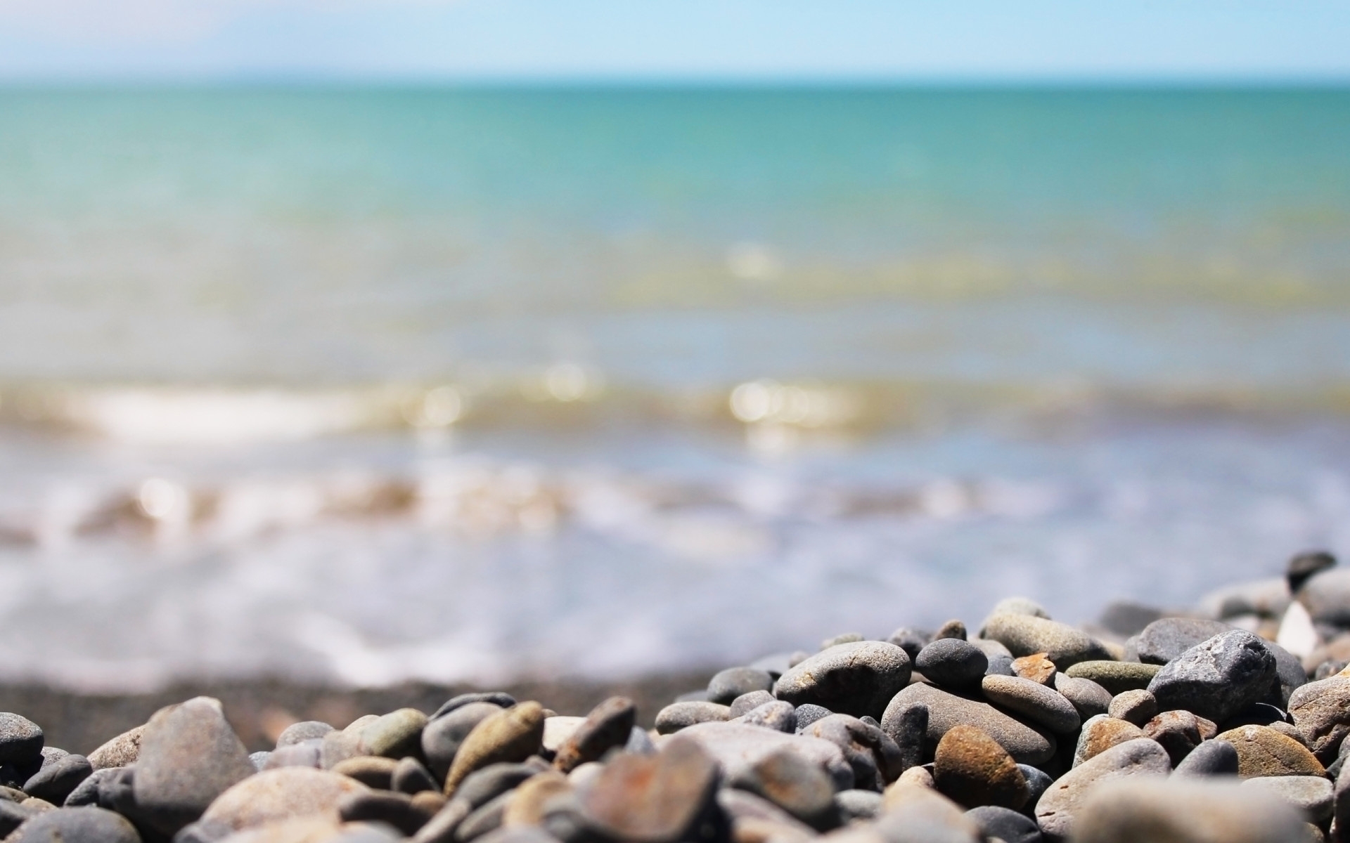 Download mobile wallpaper Sea, Landscape, Pebble, Beach for free.