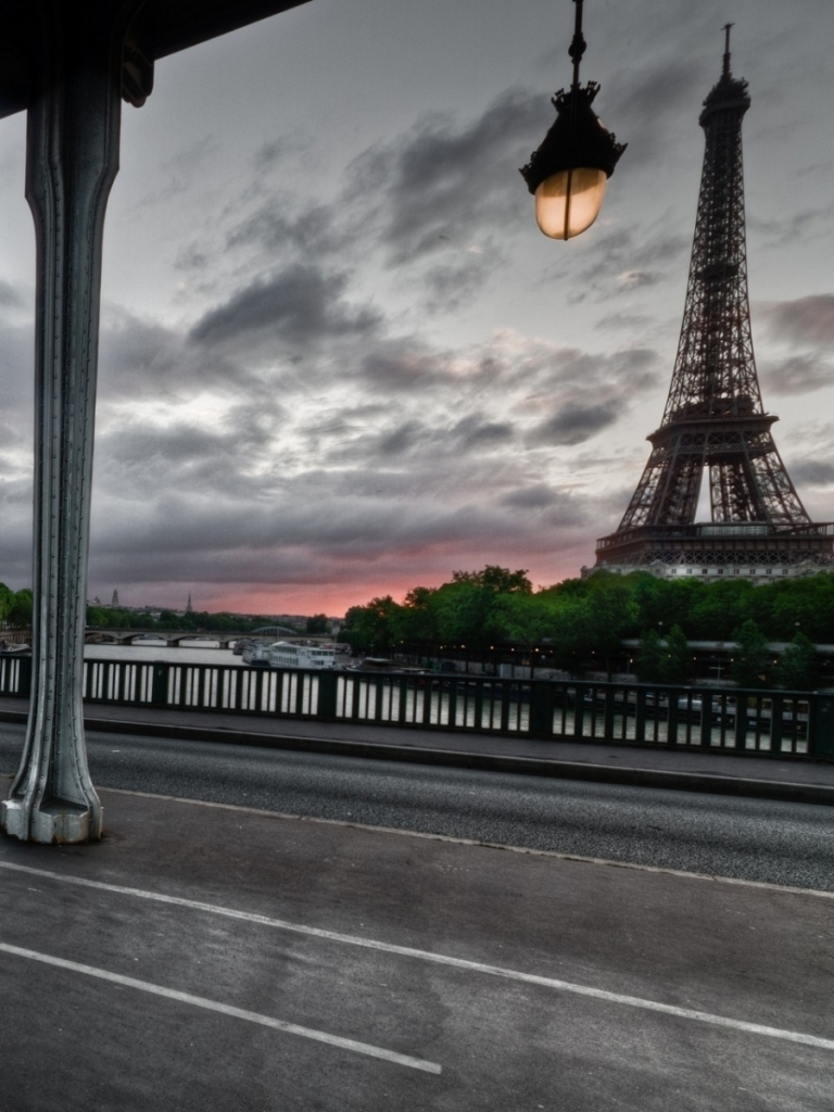 Handy-Wallpaper Paris, Eiffelturm, Stadt, Frankreich, Brücke, Hdr, Monument, Szene, Monumente, Szenisch, Menschengemacht, Großstadt kostenlos herunterladen.