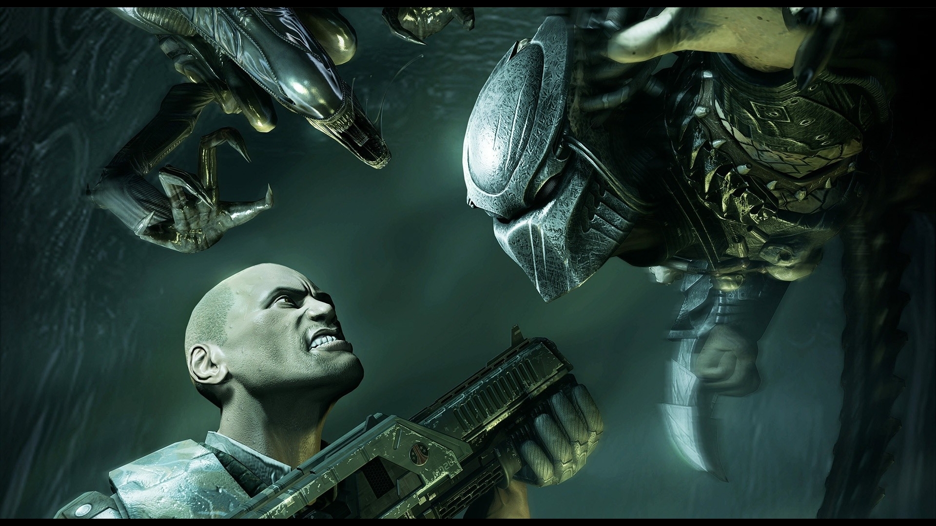 video game, aliens vs predator, alien, predator