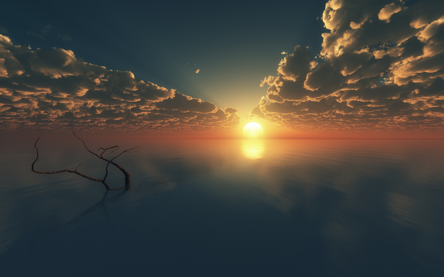 PCデスクトップに風景, 日没, 海画像を無料でダウンロード