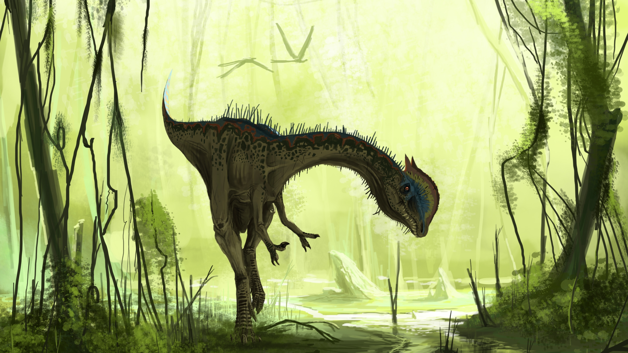 Télécharger des fonds d'écran Dilophosaurus HD