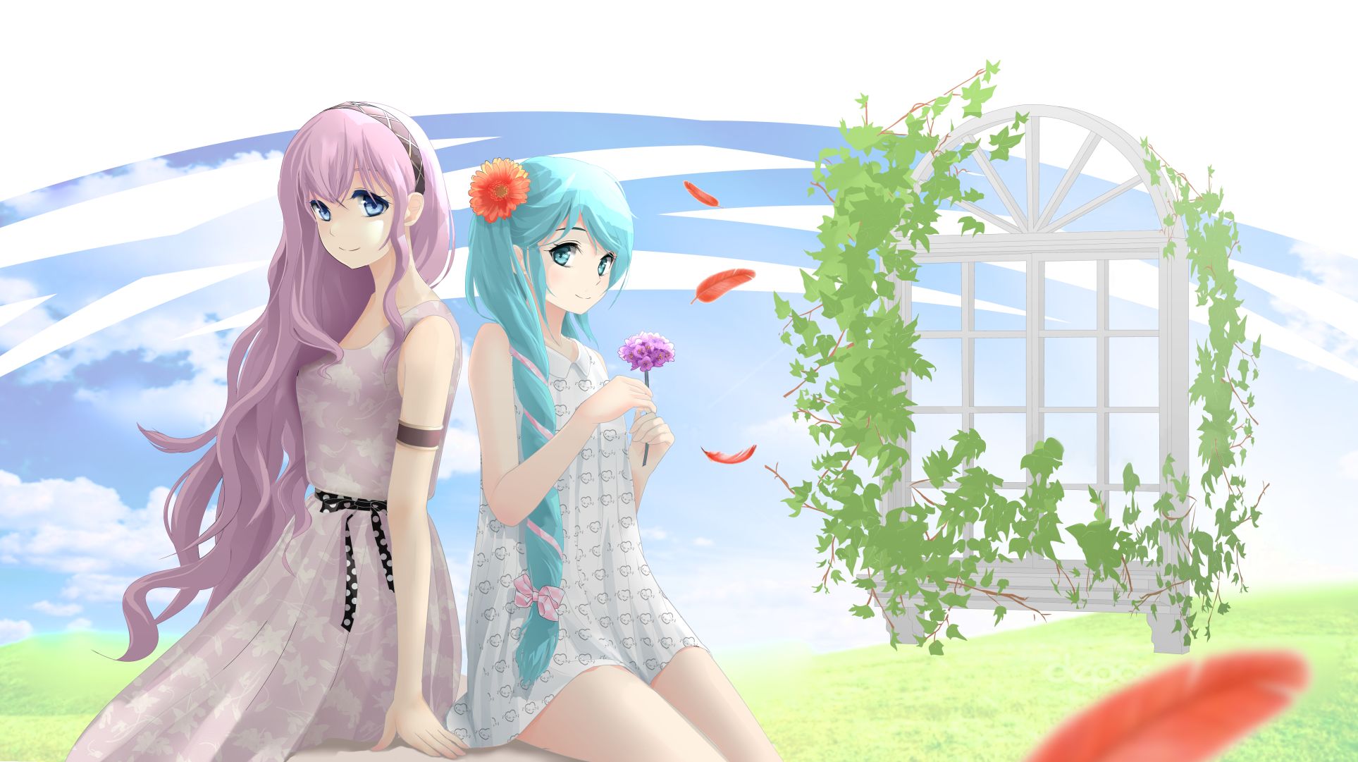 Laden Sie das Vocaloid, Hatsune Miku, Animes, Lukas Megurin-Bild kostenlos auf Ihren PC-Desktop herunter