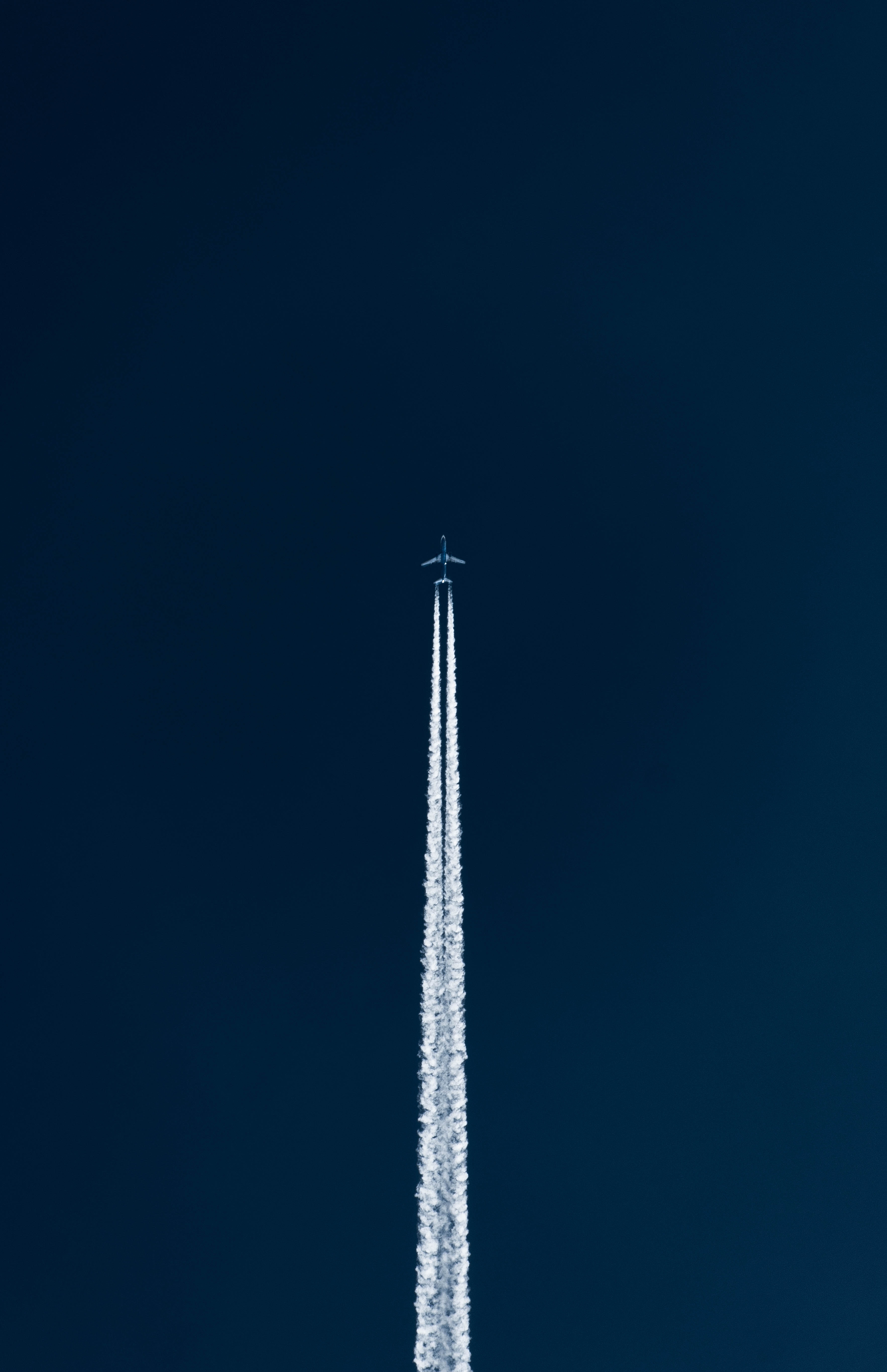 plane, sky, minimalism, flight, airplane, track, takeoff, trace