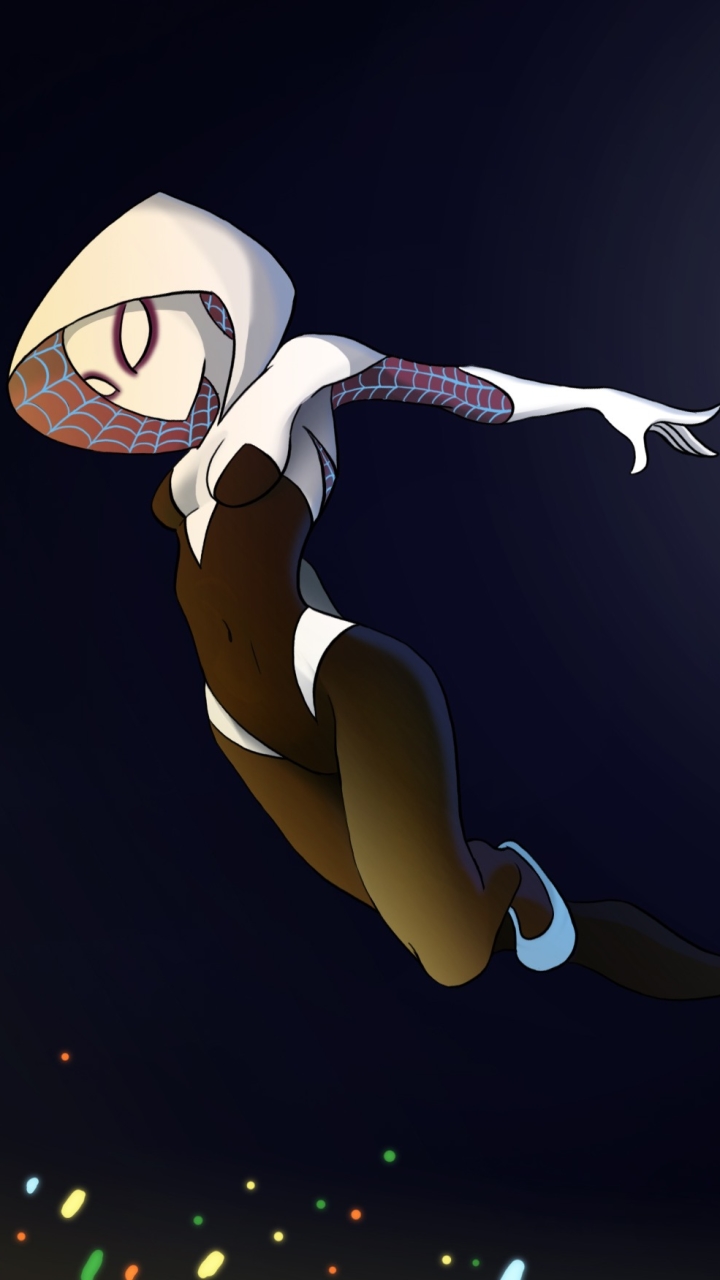 Download mobile wallpaper Moon, Comics, Spider Gwen for free.