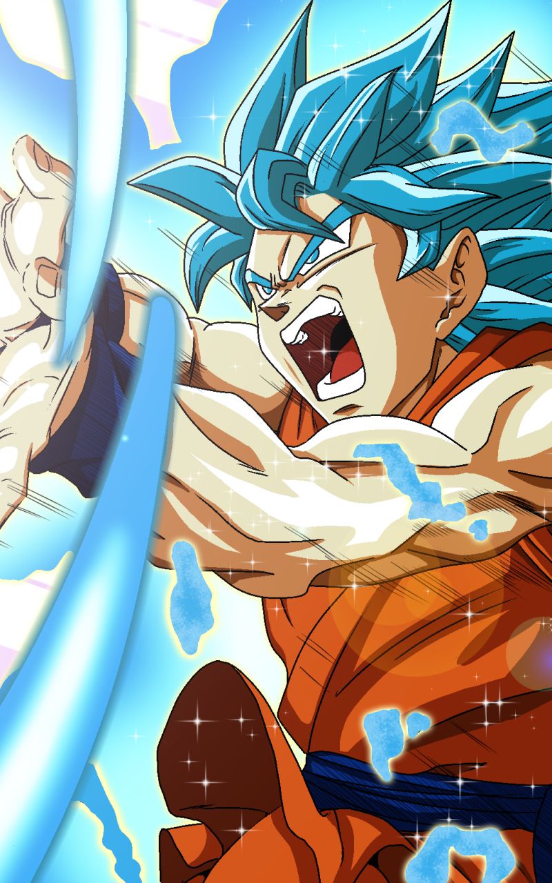 Download mobile wallpaper Anime, Dragon Ball, Goku, Kamehameha, Dragon Ball Super, Ssgss Goku for free.