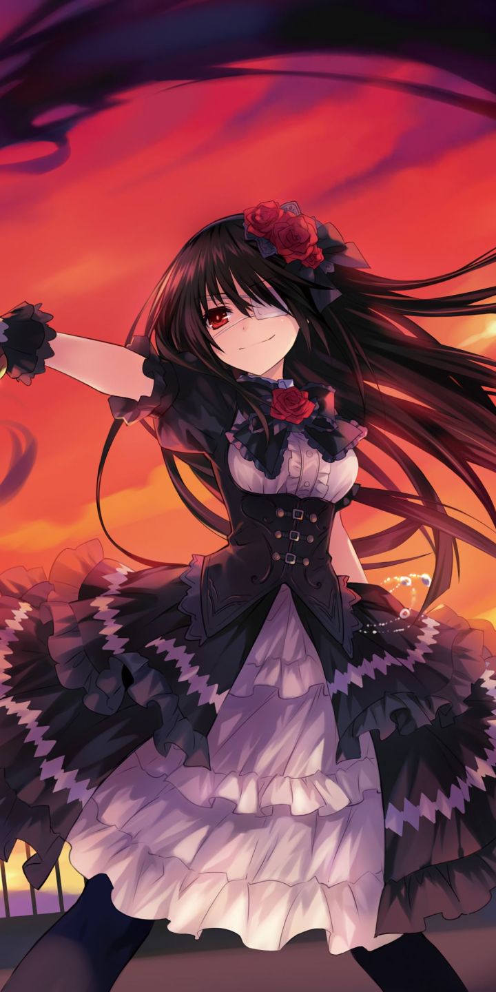 Handy-Wallpaper Animes, Datum A Live, Kurumi Tokisaki kostenlos herunterladen.