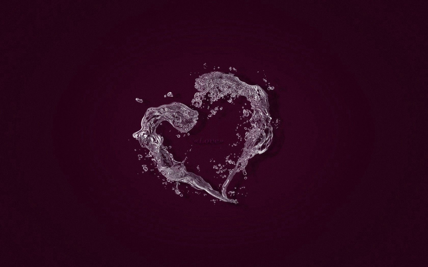 Download mobile wallpaper Water, Liquid, Form, Heart, Love for free.