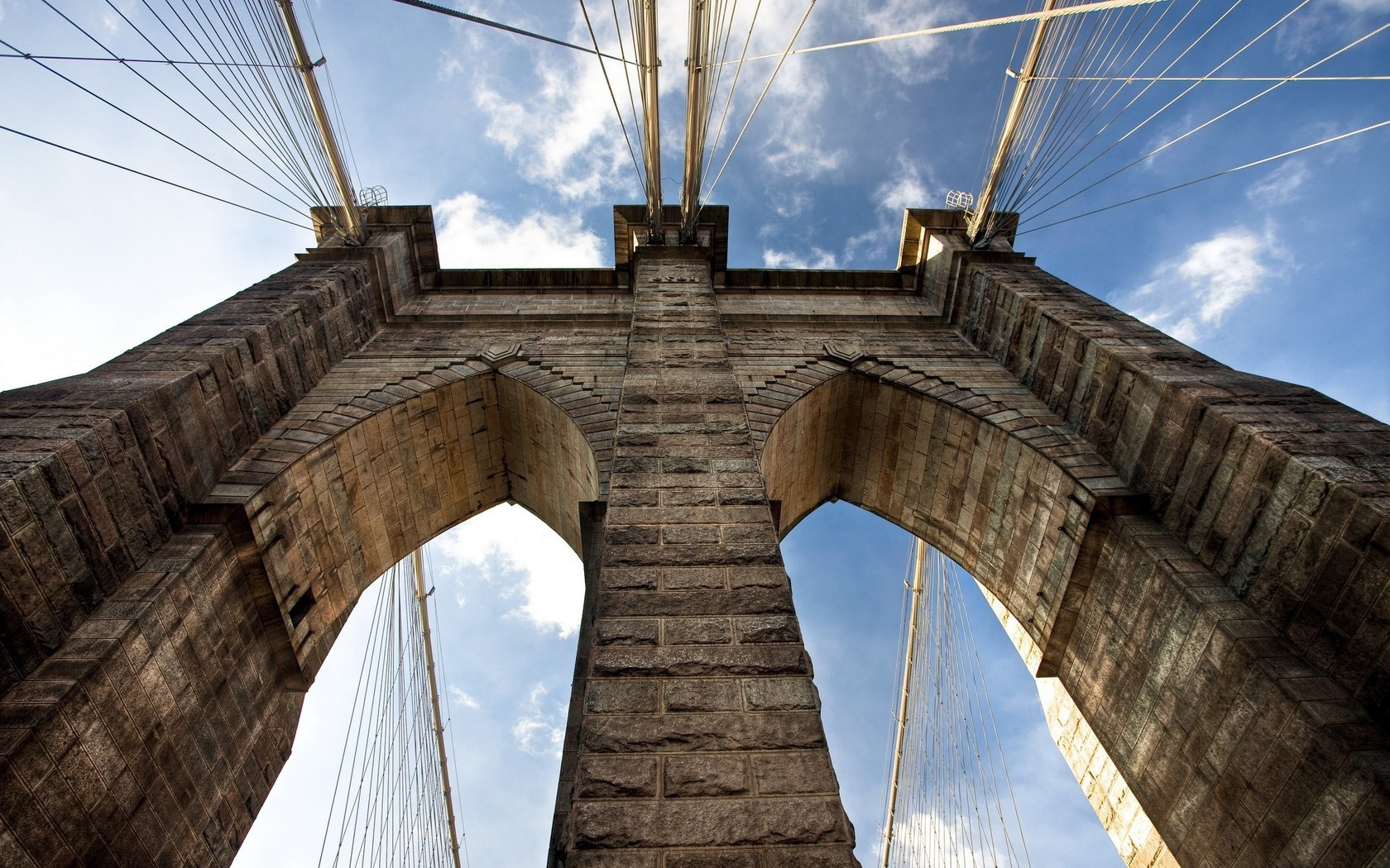 Laden Sie das Brücke, New York, Brücken, Menschengemacht, Brooklyn Brücke-Bild kostenlos auf Ihren PC-Desktop herunter