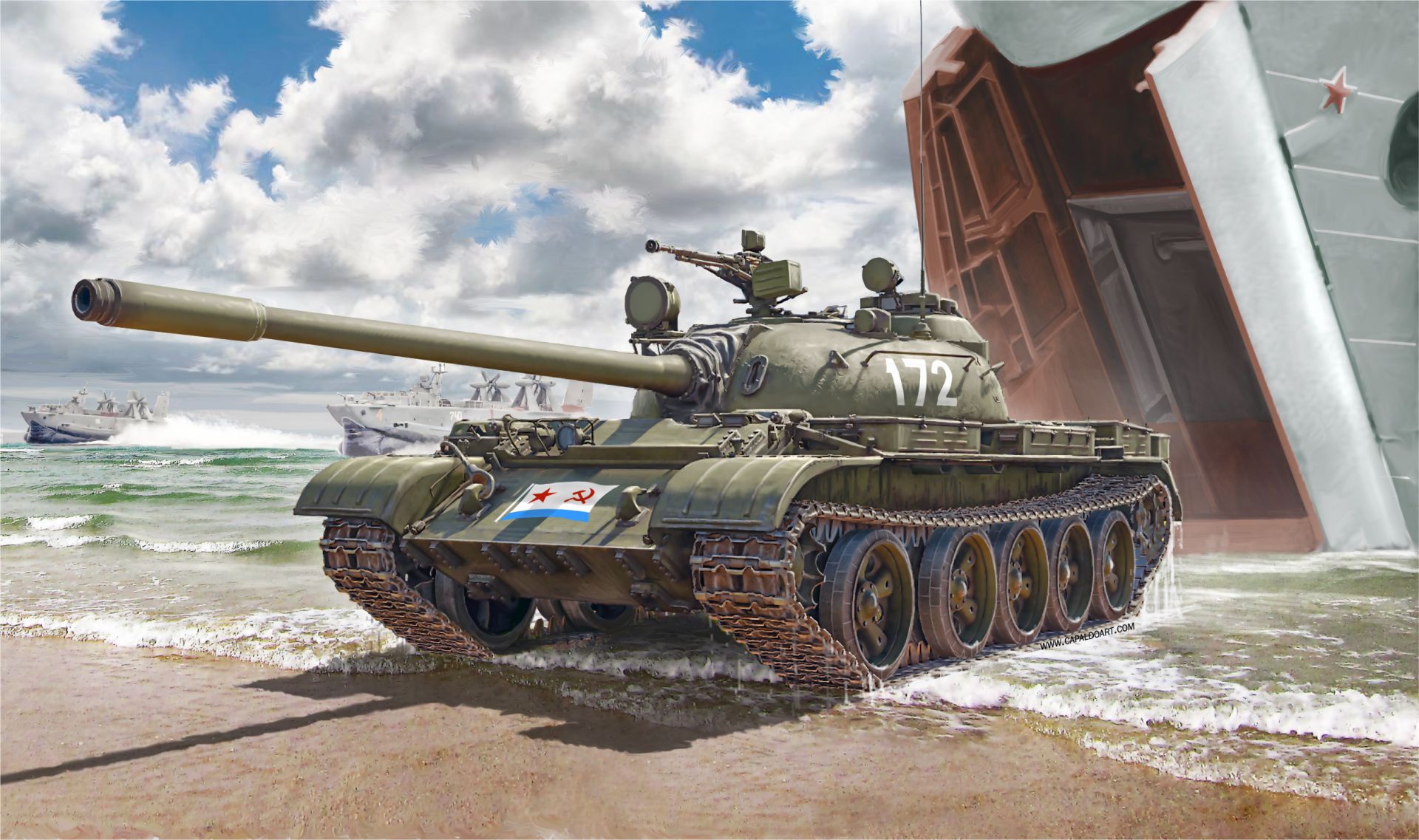 497360 Bild herunterladen militär, t 55, russisch, panzer - Hintergrundbilder und Bildschirmschoner kostenlos