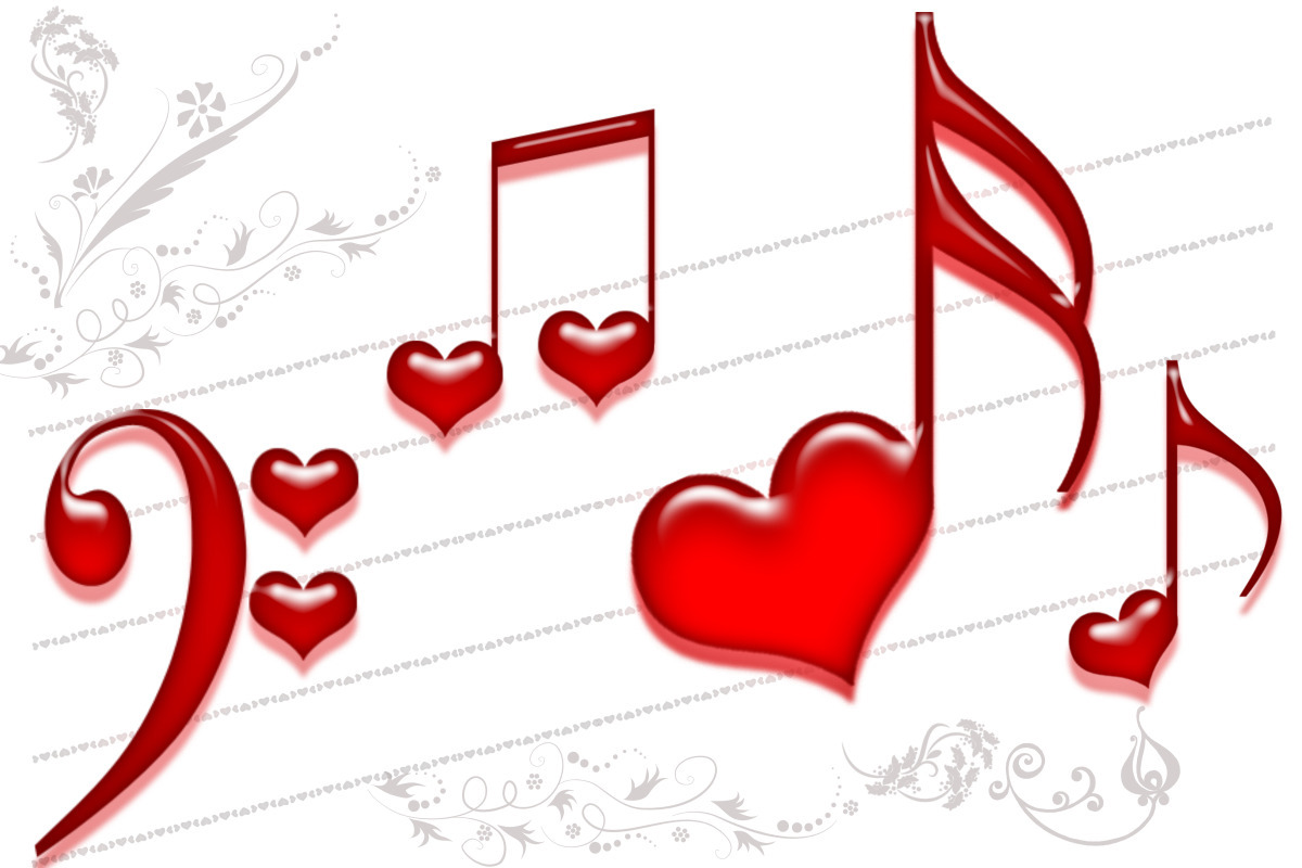 Скачать картинку День Святого Валентина (Valentine's Day), Праздники, Сердца, Фон, Музыка, Любовь в телефон бесплатно.
