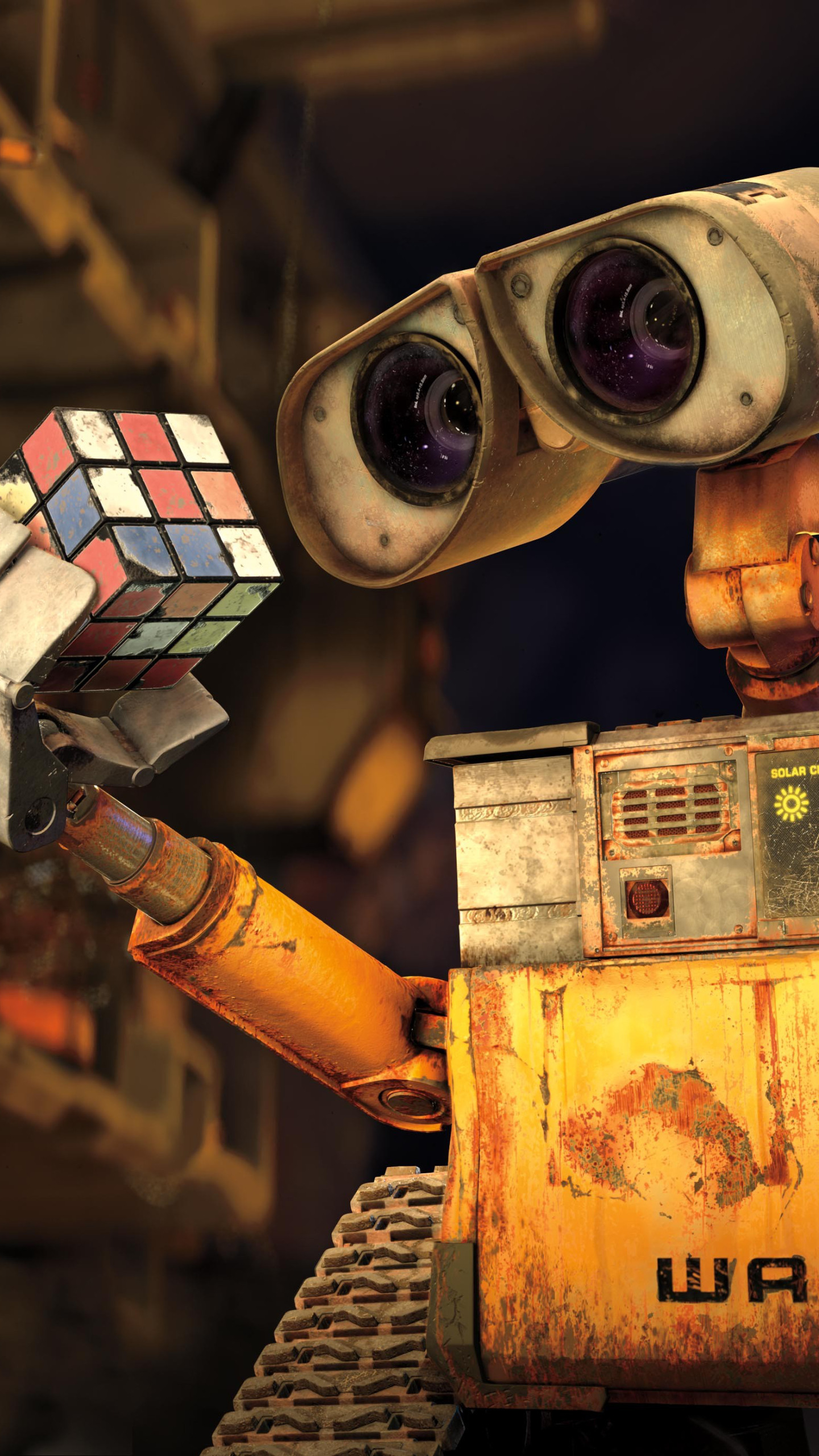 rubik's cube, wall·e (character), wall·e, movie, robot