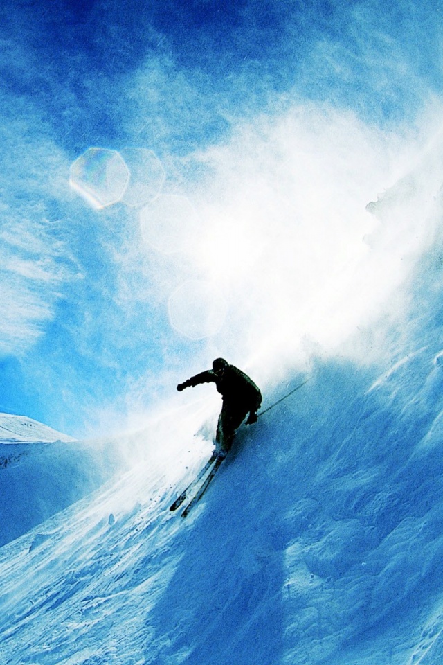 Handy-Wallpaper Sport, Schnee, Skifahren, Ski kostenlos herunterladen.