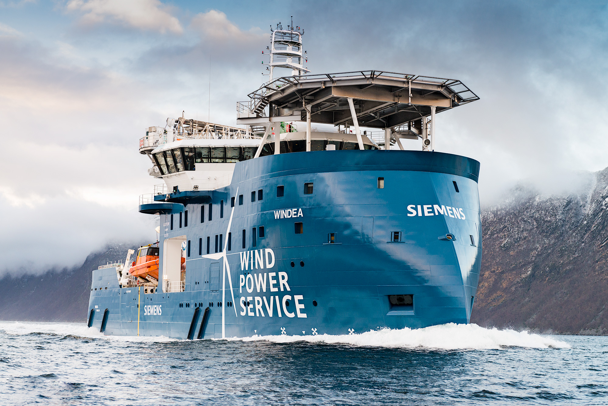 vehicles, offshore support vessel, sea, ship, siemens windea