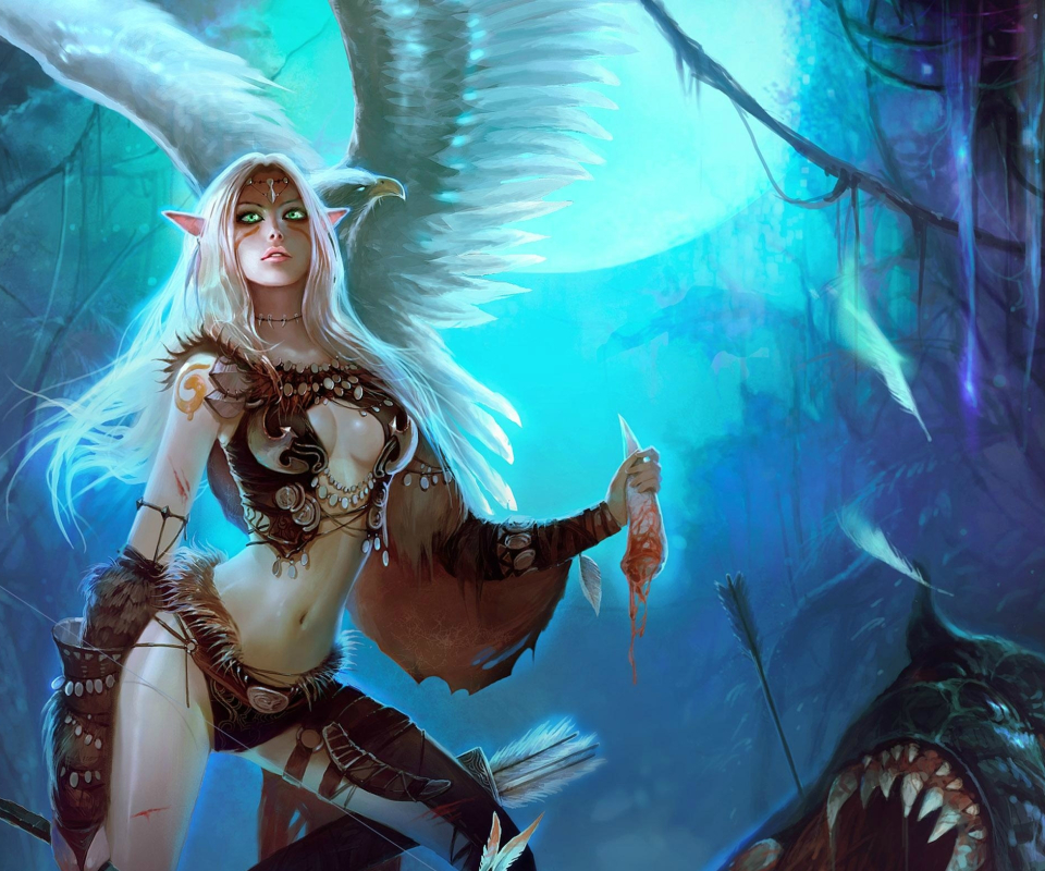 Download mobile wallpaper Fantasy, Gothic, Wings, Angel, Elf for free.
