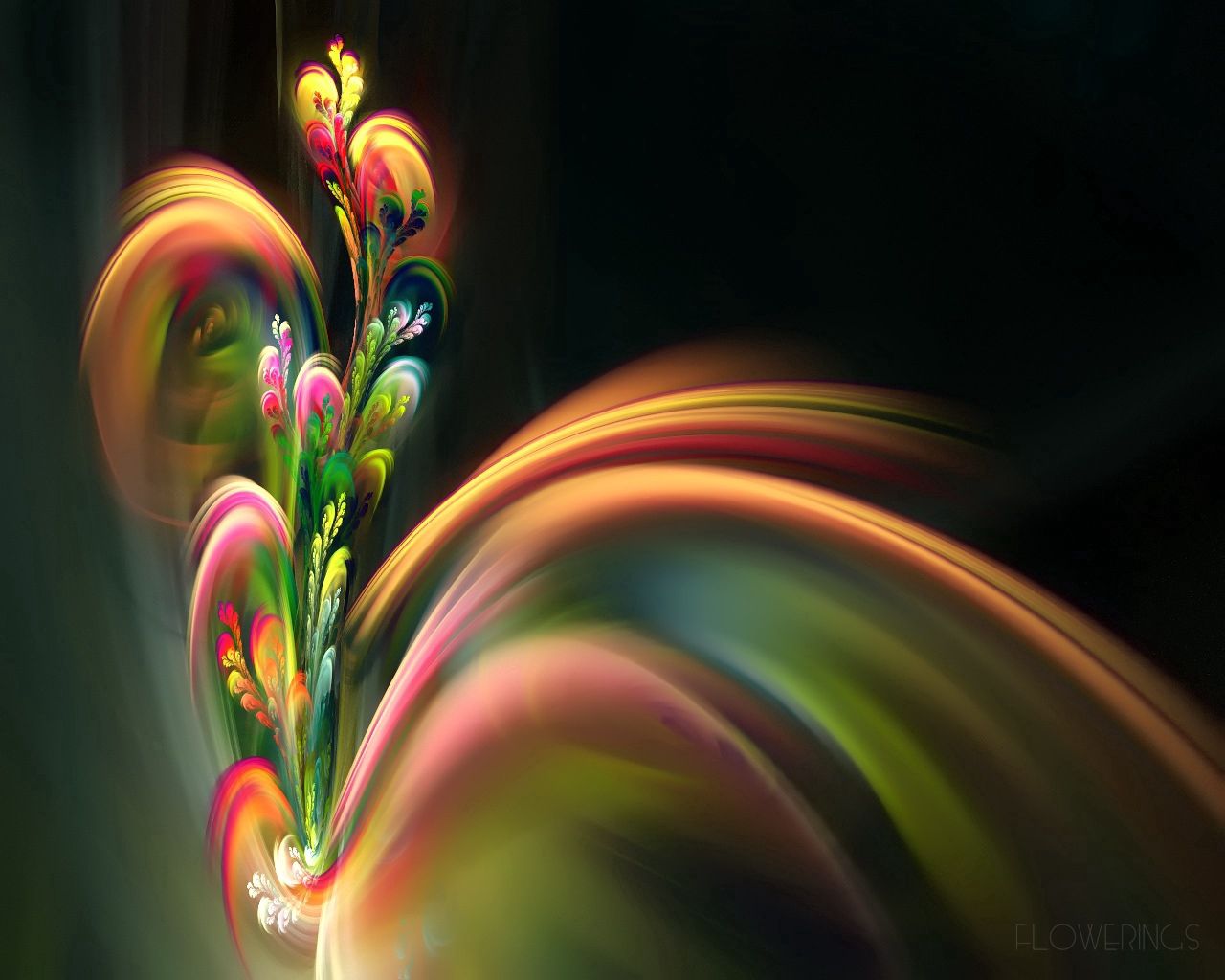 multicolored, colorful, abstract, motley, fractal, colourful, blurred, greased Full HD