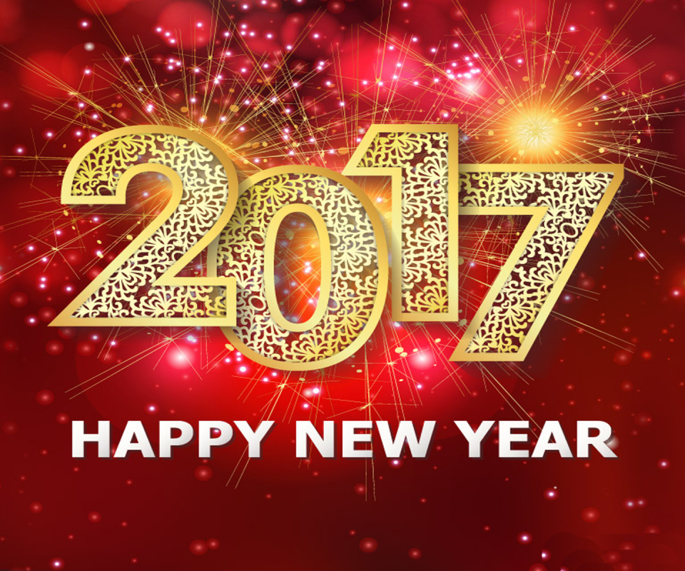 無料モバイル壁紙新年, 花火, ホリデー, あけましておめでとう, 2017年新年をダウンロードします。