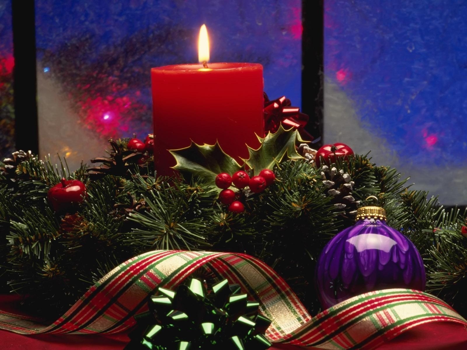 Скачать обои бесплатно Праздники, Рождество (Christmas Xmas), Свечи, Новый Год (New Year) картинка на рабочий стол ПК