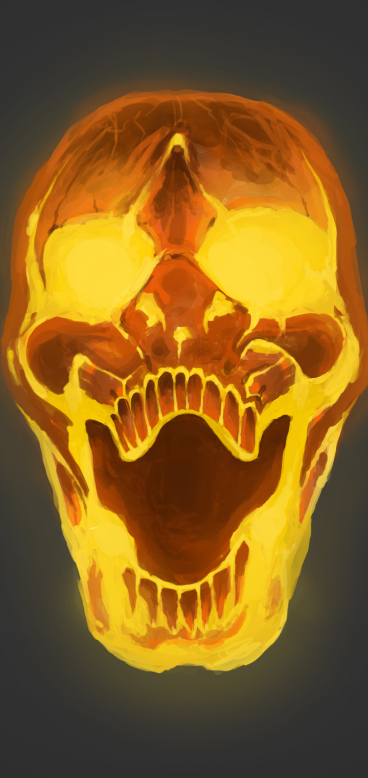 Download mobile wallpaper Dark, Skull for free.