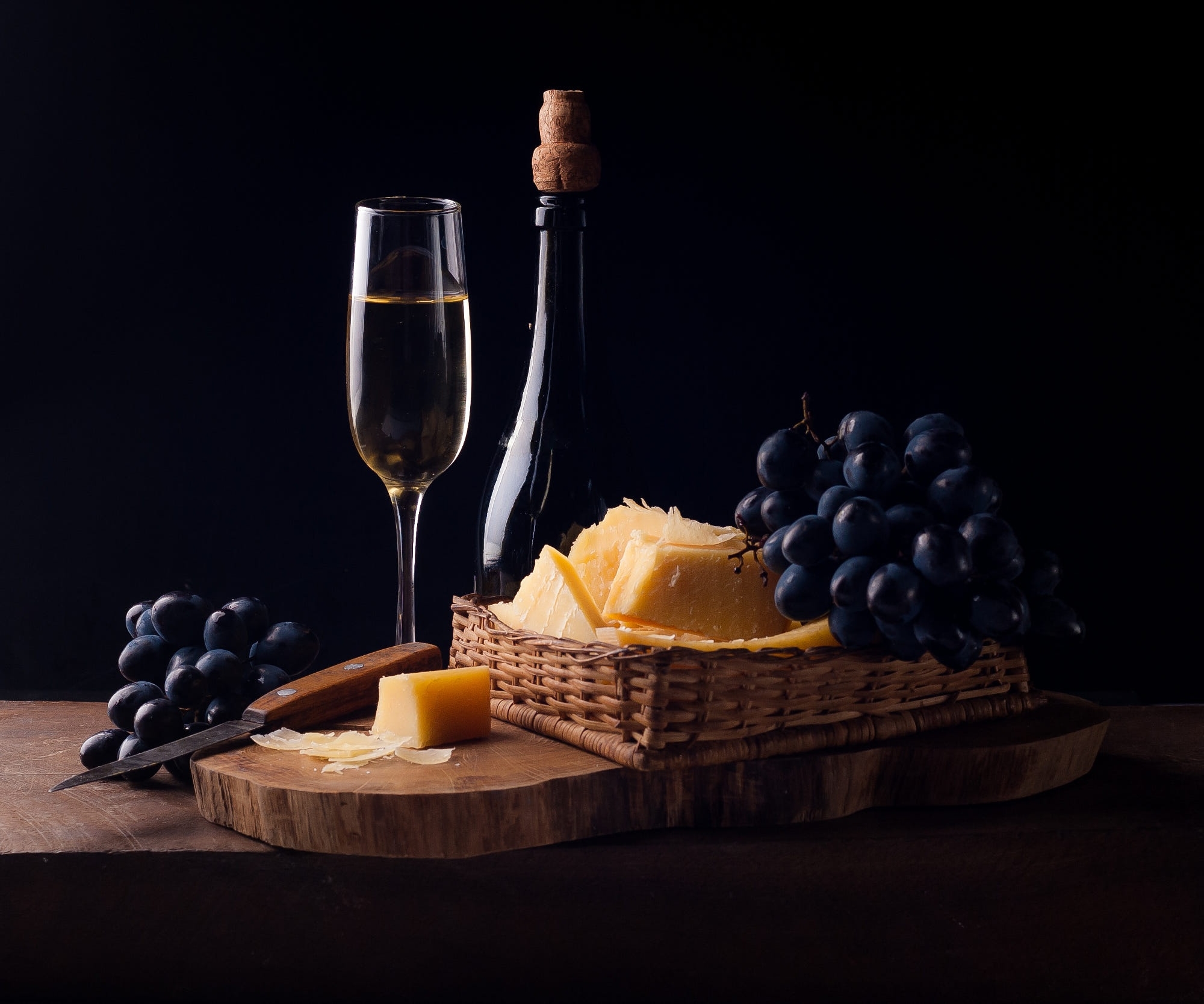 Free download wallpaper Food, Cheese, Grapes, Still Life on your PC desktop