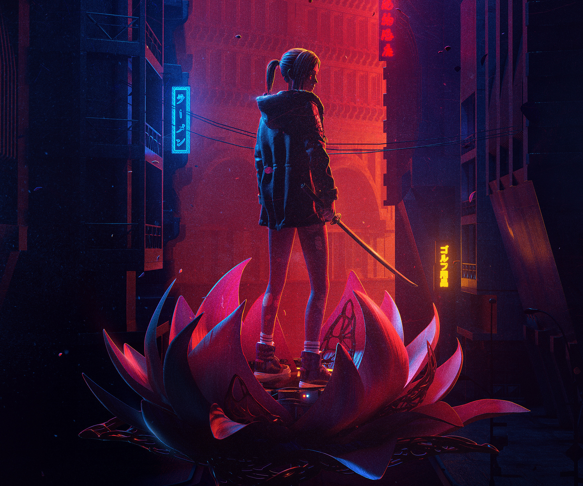 Melhores papéis de parede de Blade Runner: Black Lotus para tela do telefone