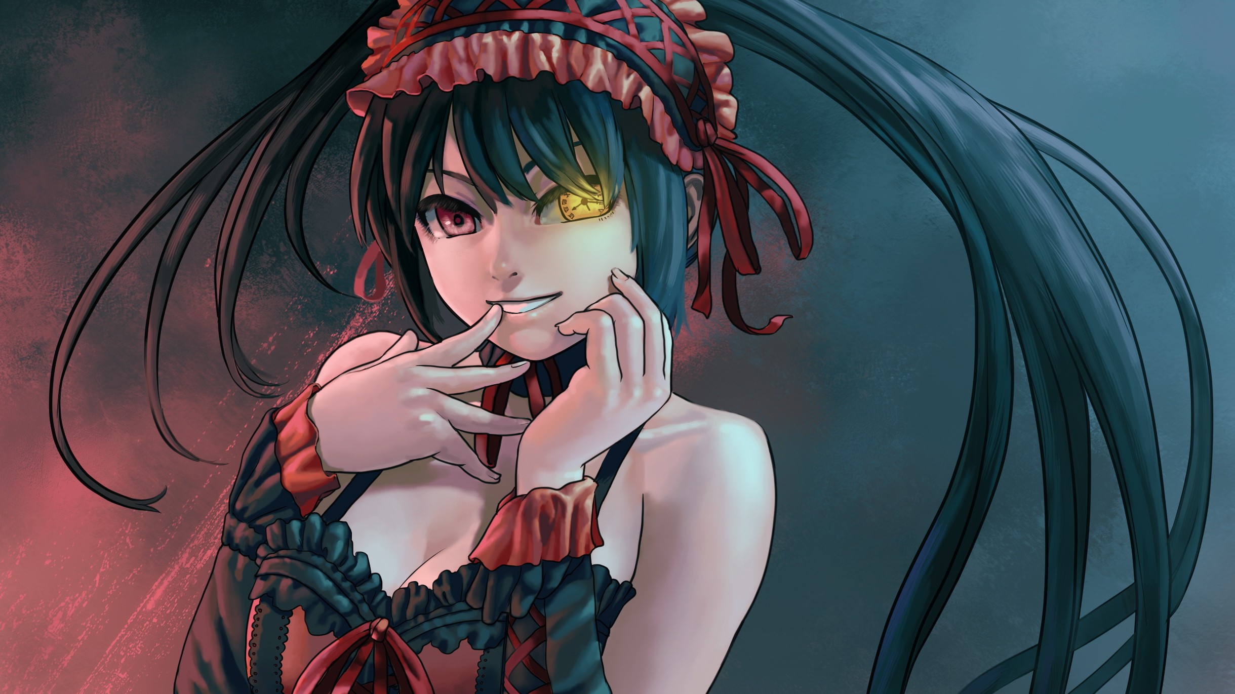 Handy-Wallpaper Animes, Datum A Live, Kurumi Tokisaki kostenlos herunterladen.