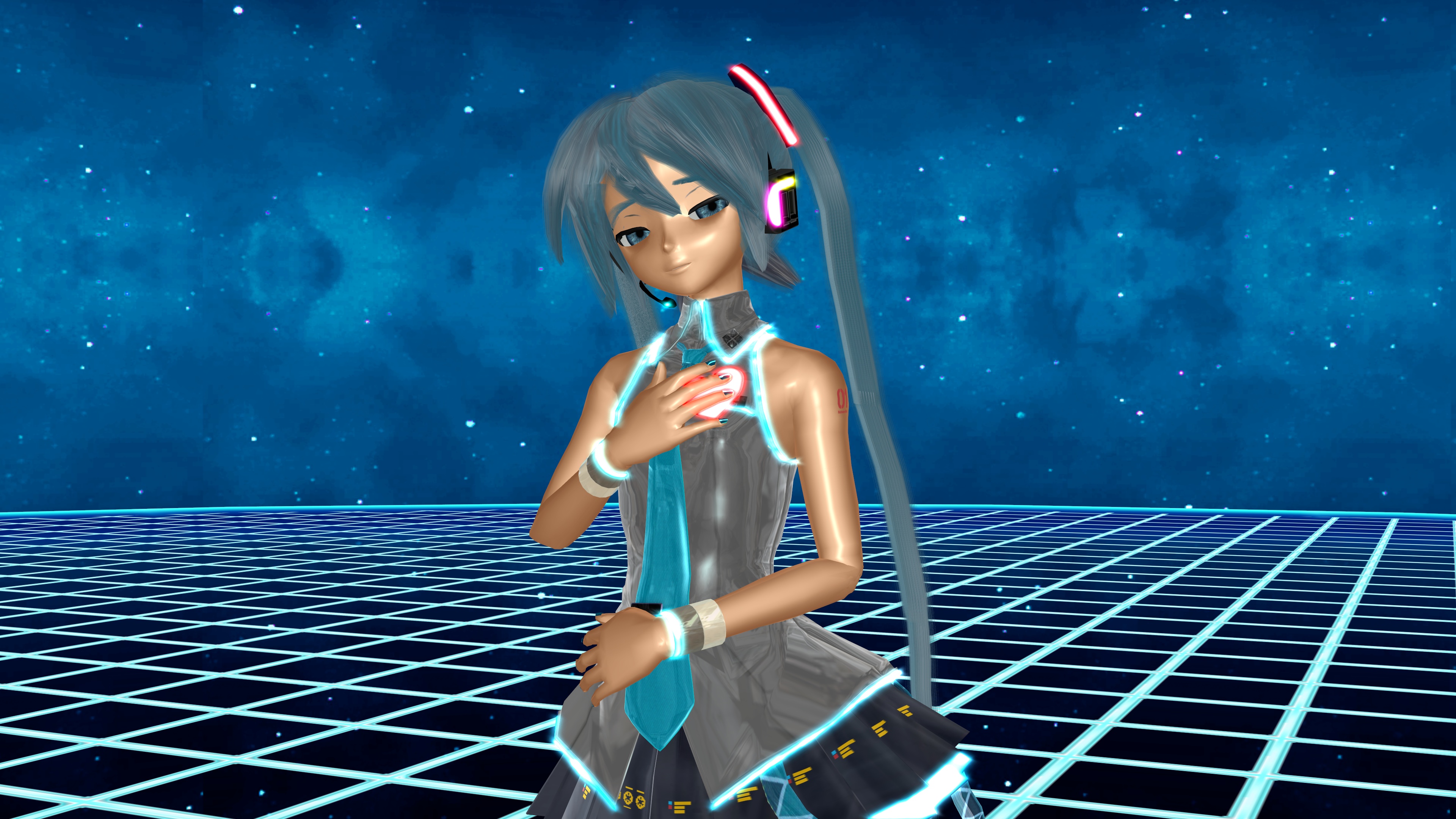 Descarga gratuita de fondo de pantalla para móvil de Vocaloid, Ojos Azules, Animado, Pelo Azul, Parejas, Hatsune Miku.