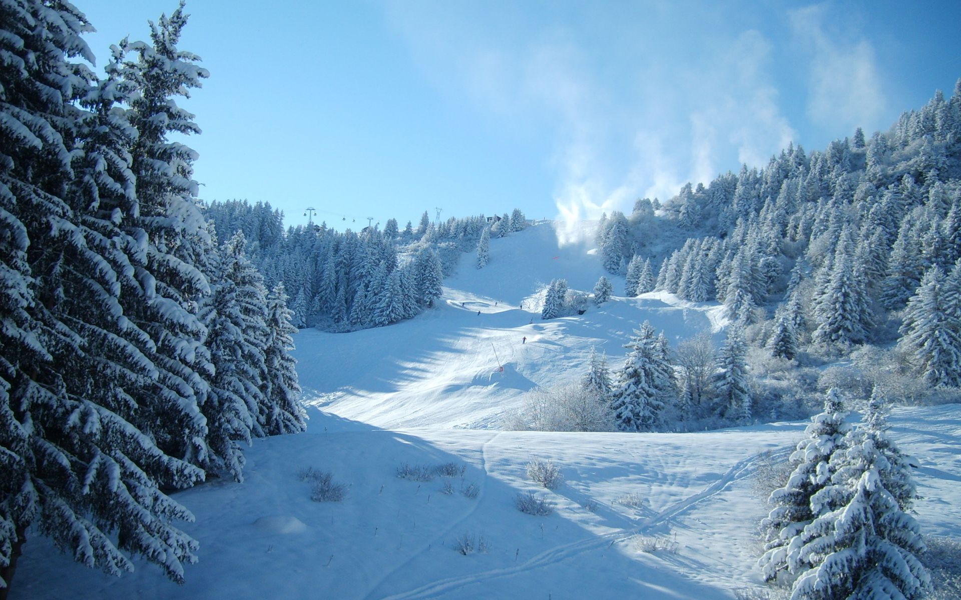 Descarga gratis la imagen Invierno, Nieve, Montaña, Bosque, Árbol, Tierra/naturaleza en el escritorio de tu PC