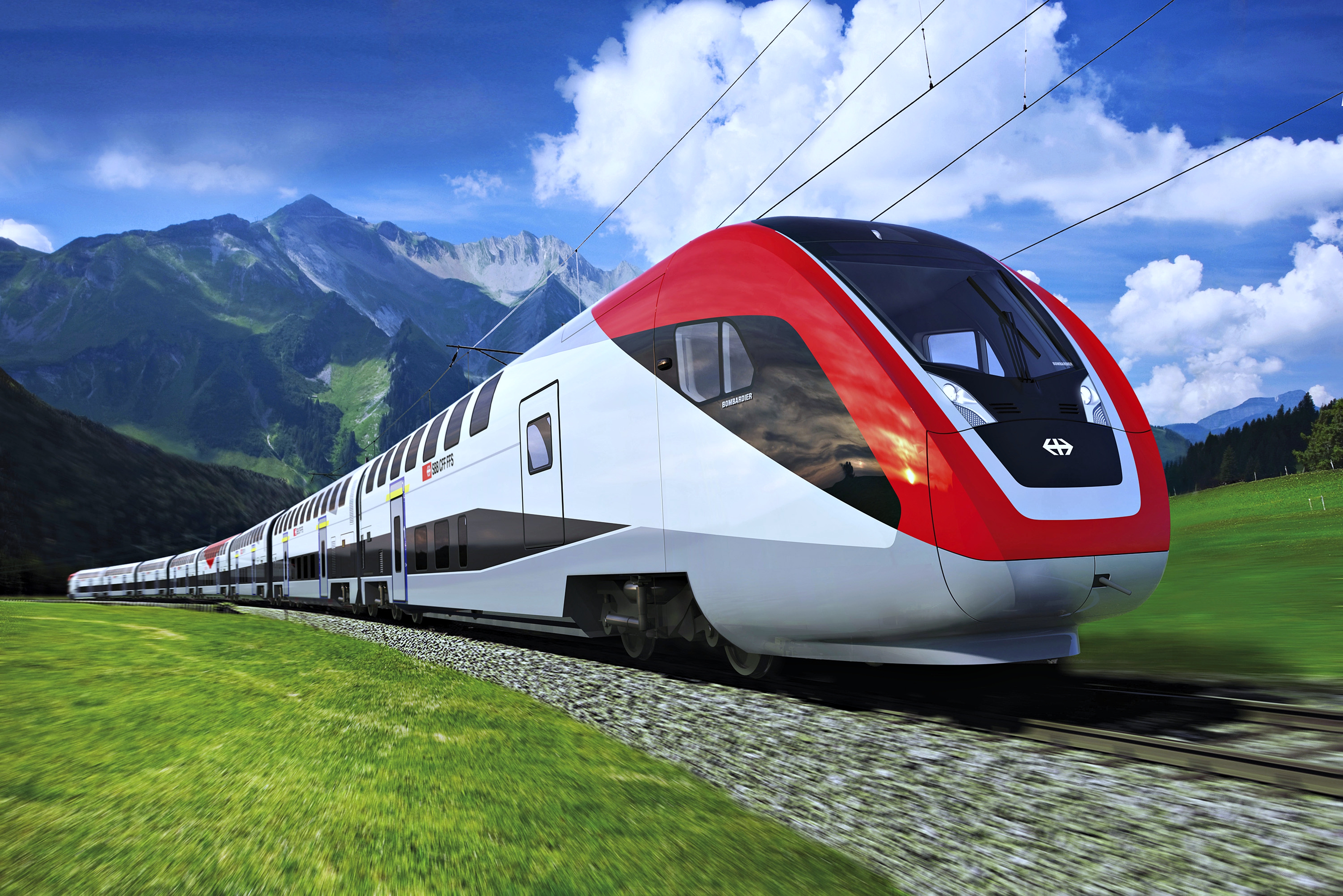 685219 descargar fondo de pantalla vehículos, tren, vía férrea, suiza: protectores de pantalla e imágenes gratis