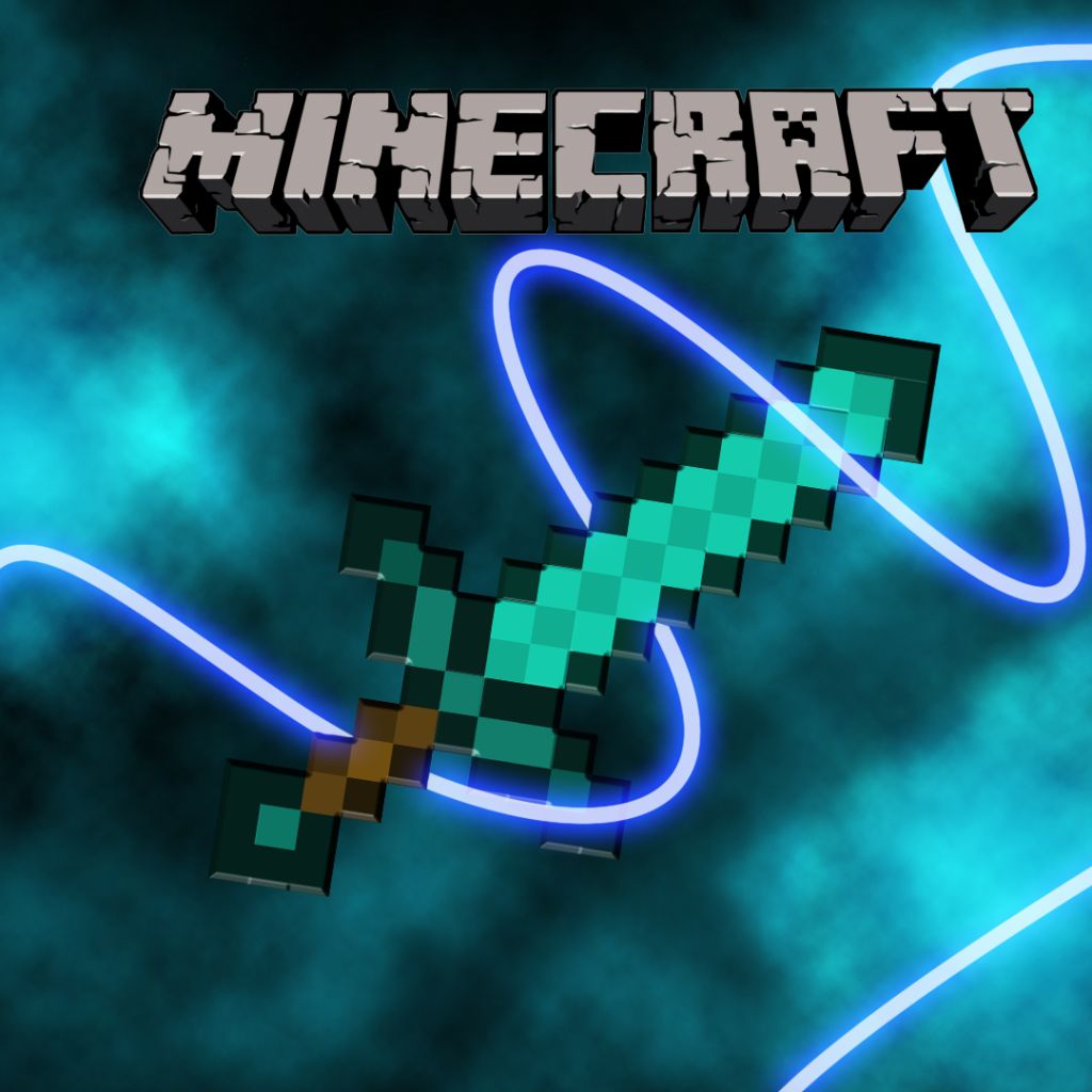 Free download wallpaper Minecraft, Sword, Video Game on your PC desktop