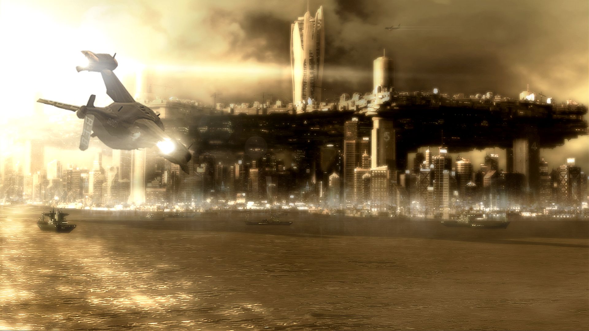 Download mobile wallpaper Deus Ex, City, Sci Fi for free.