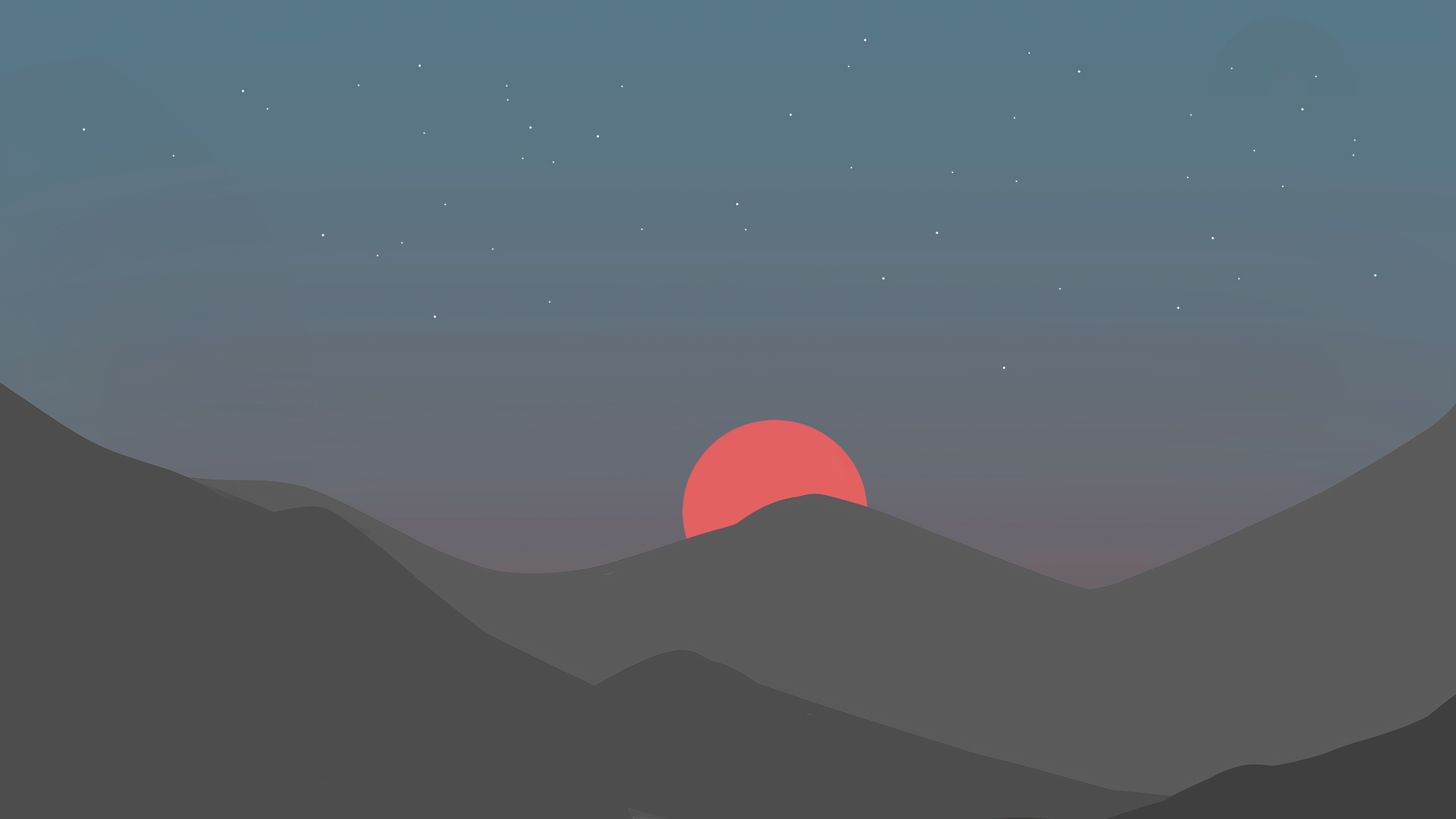 Free download wallpaper Sunset, Mountain, Minimalism, Artistic, Minimalist on your PC desktop