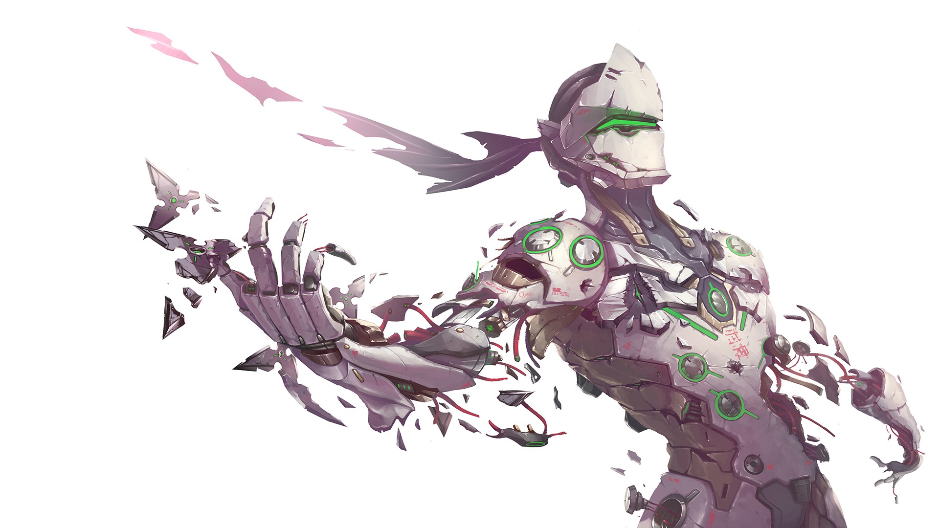 Download mobile wallpaper Cyborg, Overwatch, Video Game, Genji (Overwatch) for free.