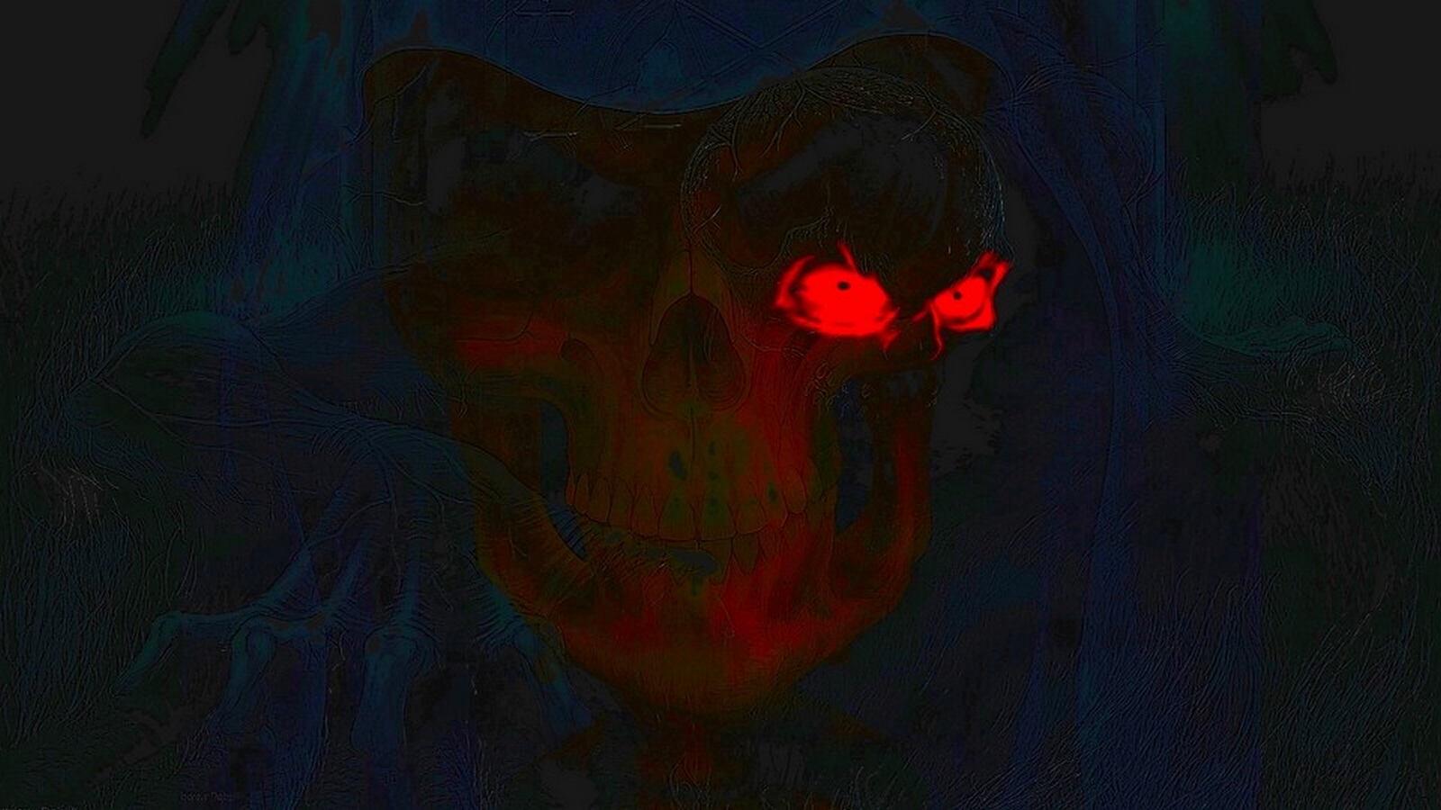 Download mobile wallpaper Dark, Skull for free.