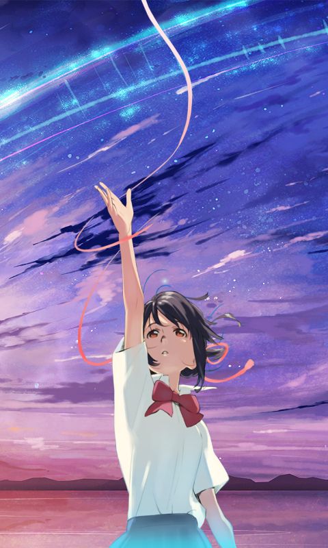 Handy-Wallpaper Animes, Your Name Gestern Heute Und Für Immer, Kimi No Na Wa, Mitsuha Miyamizu kostenlos herunterladen.