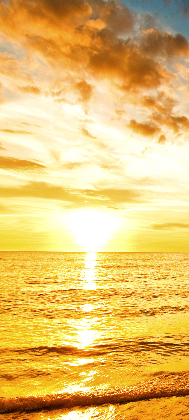 Download mobile wallpaper Sunset, Sky, Sea, Beach, Horizon, Ocean, Earth for free.