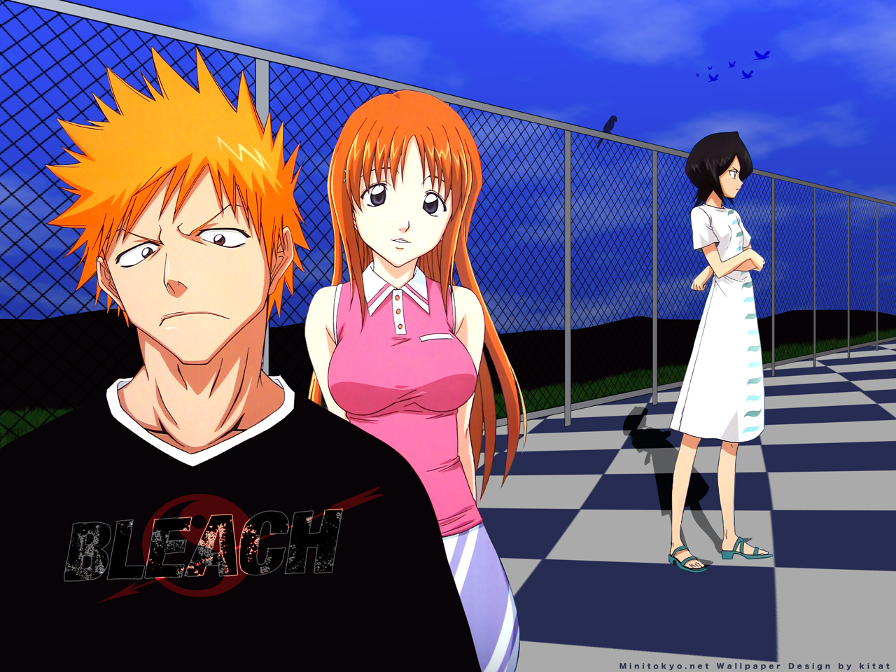 Descarga gratuita de fondo de pantalla para móvil de Animado, Rukia Kuchiki, Bleach: Burîchi, Ichigo Kurosaki, Orihime Inoue.