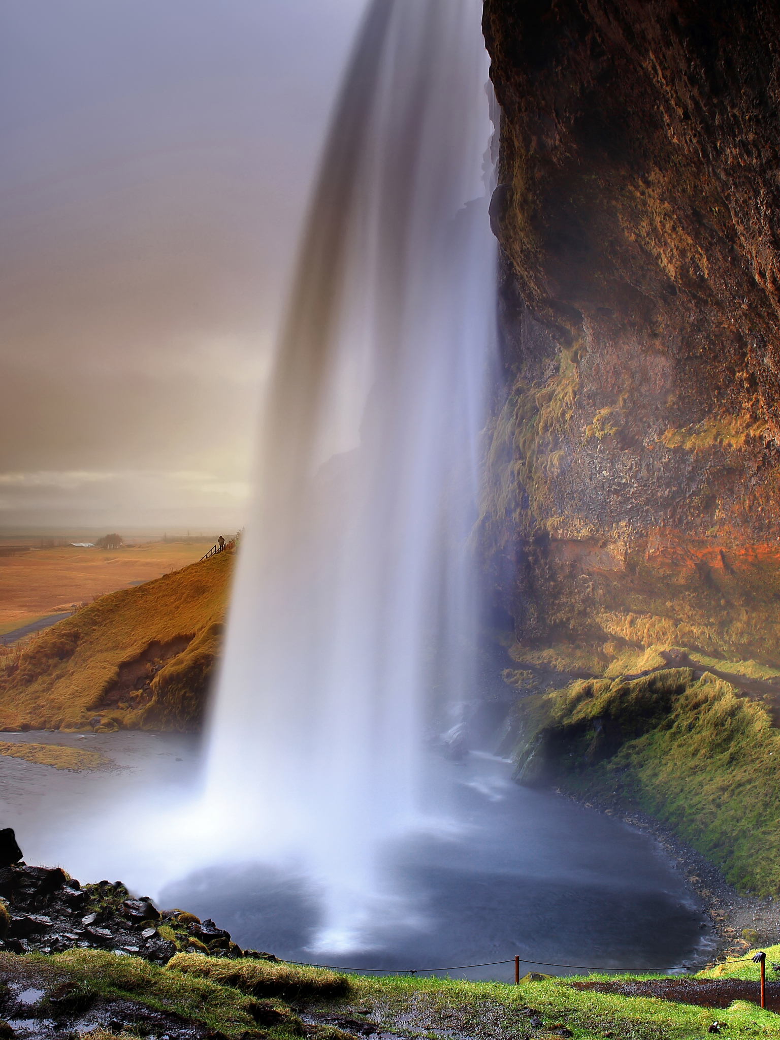 Скачать обои бесплатно Водопады, Водопад, Исландия, Сельяландсфосс, Земля/природа картинка на рабочий стол ПК