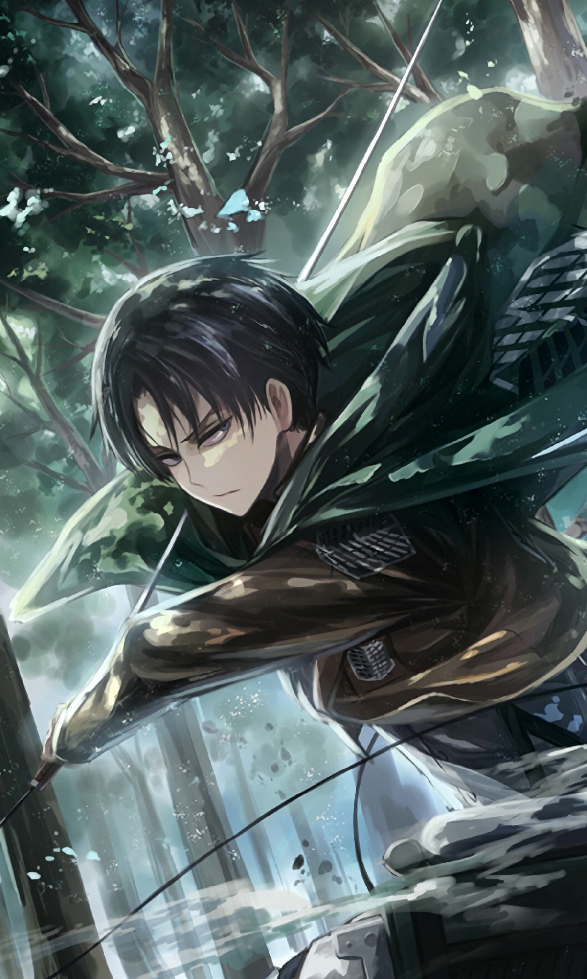 Descarga gratuita de fondo de pantalla para móvil de Animado, Ataque A Los Titanes, Levi Ackerman.