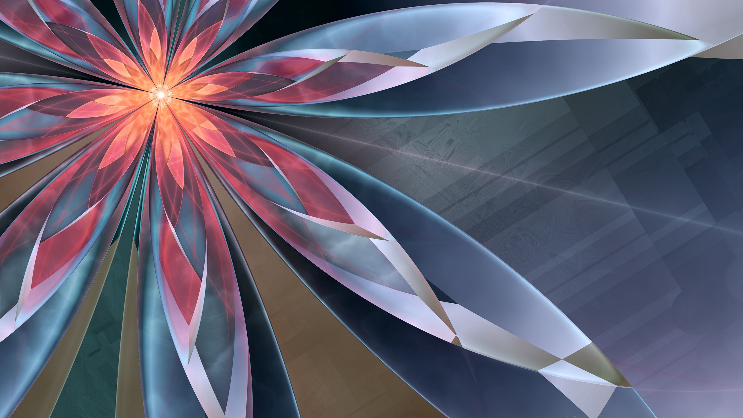 Free download wallpaper Flower, Shine, Light, Leaves, Form, Abstract on your PC desktop