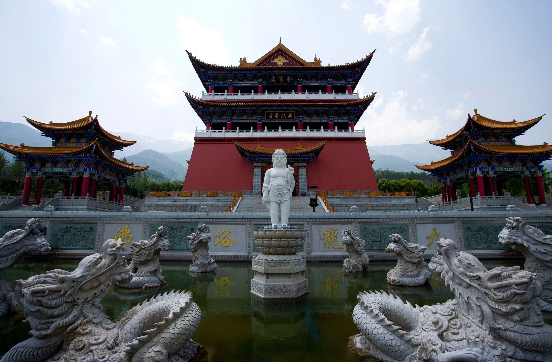 Laden Sie das Drachen, Tempel, China, Religiös-Bild kostenlos auf Ihren PC-Desktop herunter