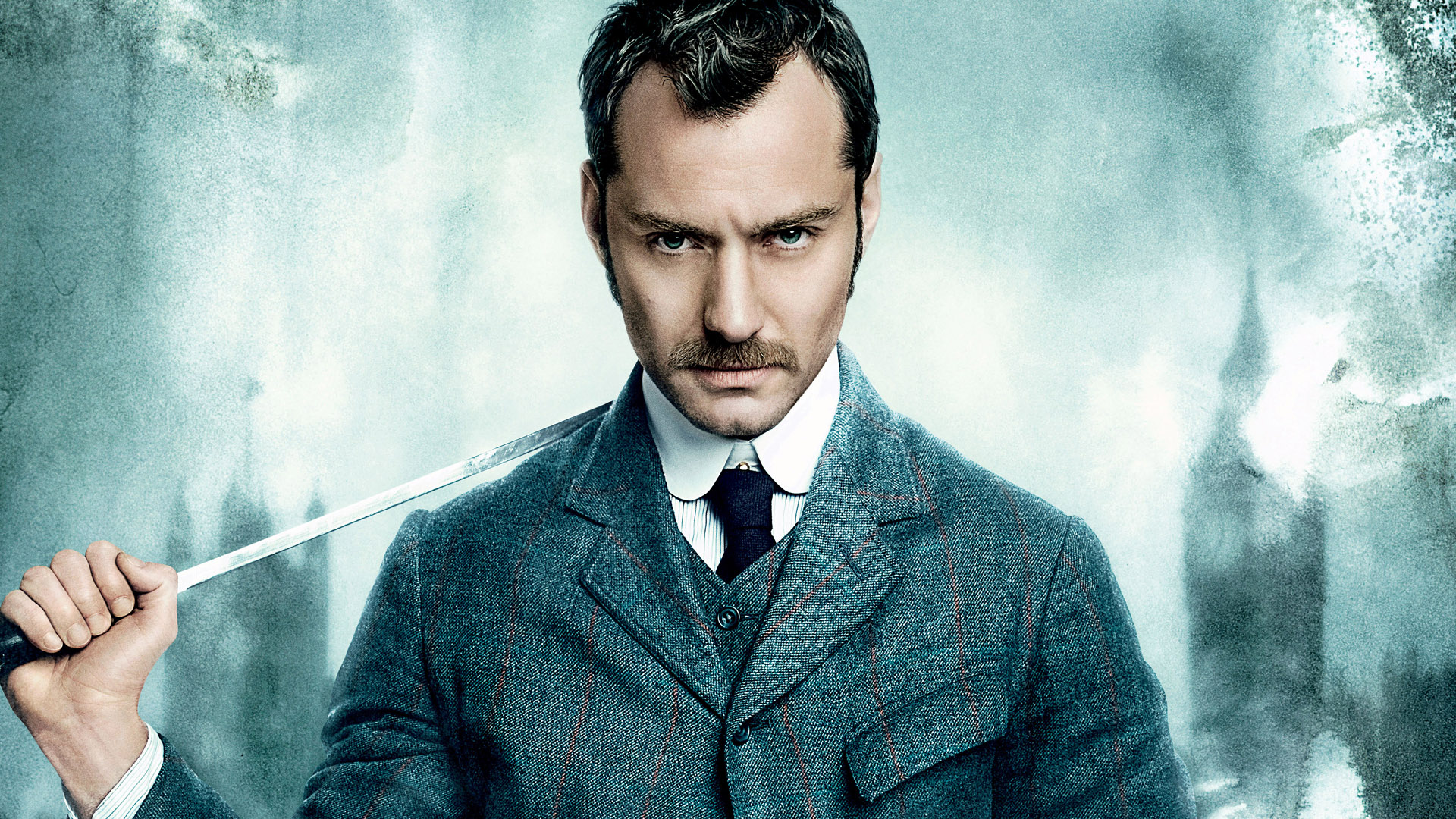 Laden Sie das Filme, Sherlock Holmes, Jude Gesetz-Bild kostenlos auf Ihren PC-Desktop herunter