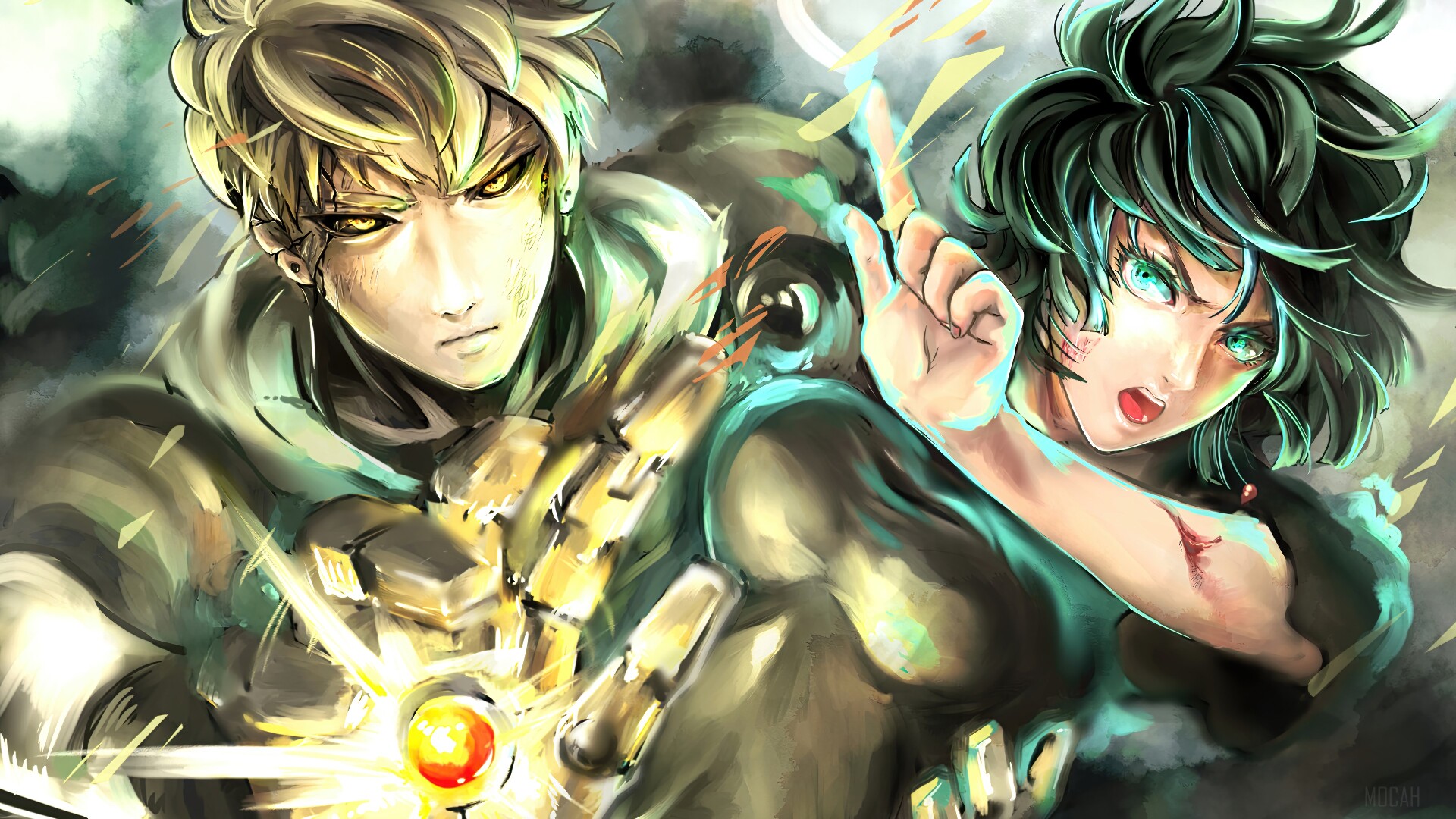 Download mobile wallpaper Anime, One Punch Man, Genos (One Punch Man), Fubuki (One Punch Man) for free.