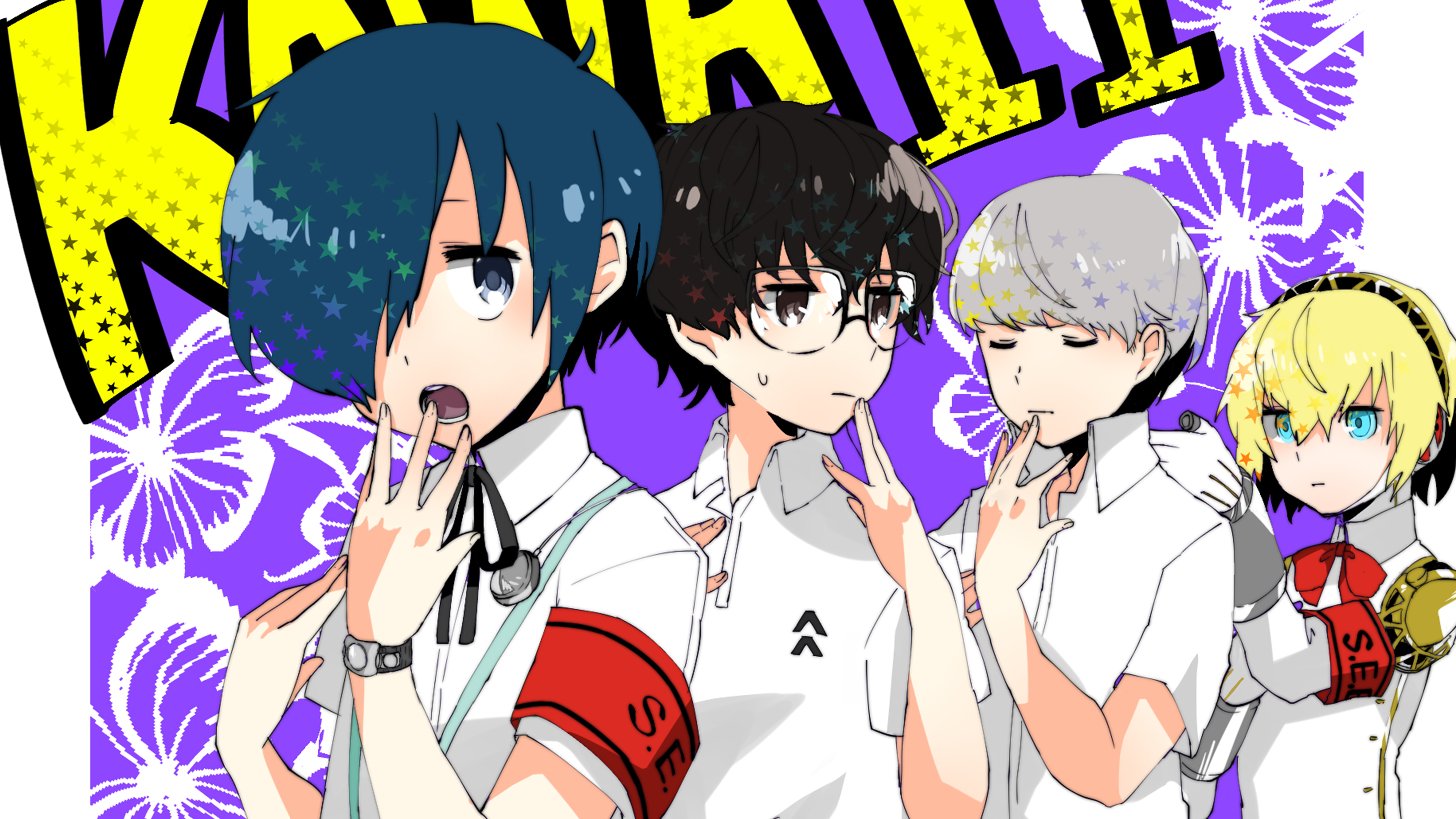 Download mobile wallpaper Video Game, Persona, Aigis (Persona), Minato Arisato, Yu Narukami, Persona 5, Akira Kurusu for free.