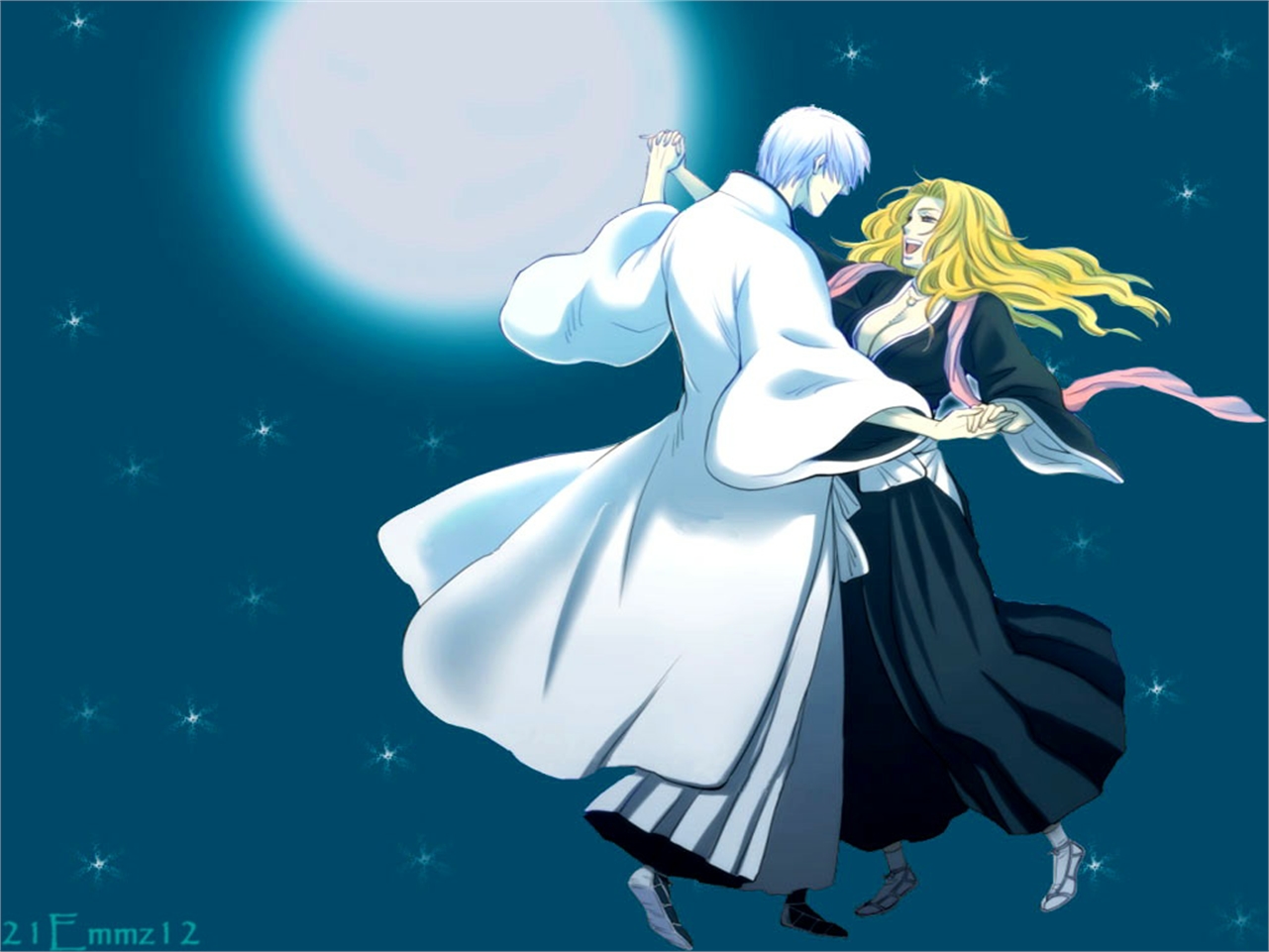 Download mobile wallpaper Anime, Bleach, Rangiku Matsumoto, Gin Ichimaru for free.