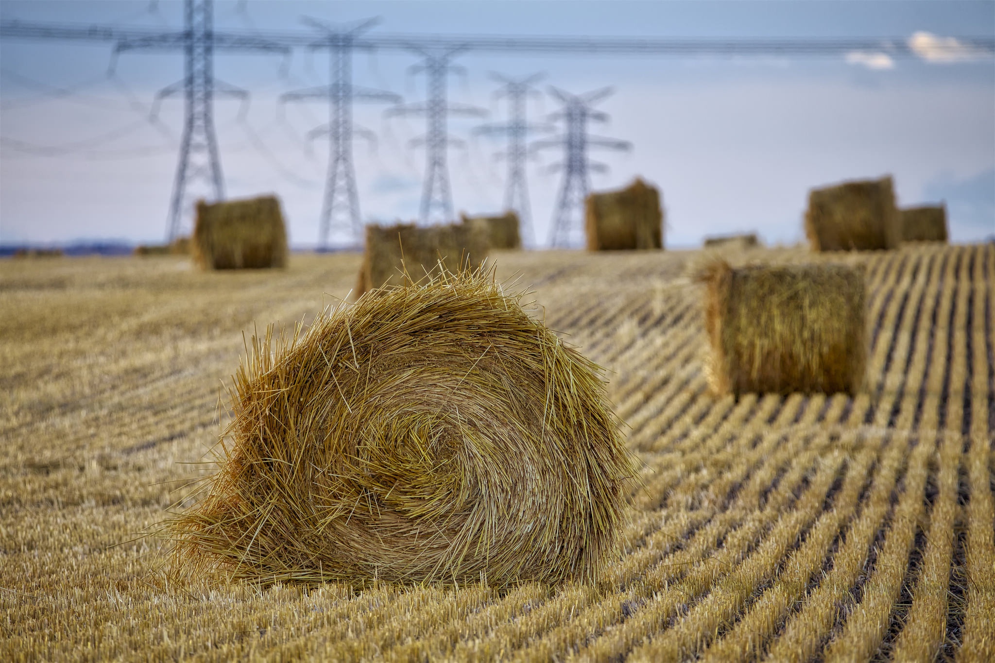 Download mobile wallpaper Summer, Earth, Field, Haystack for free.