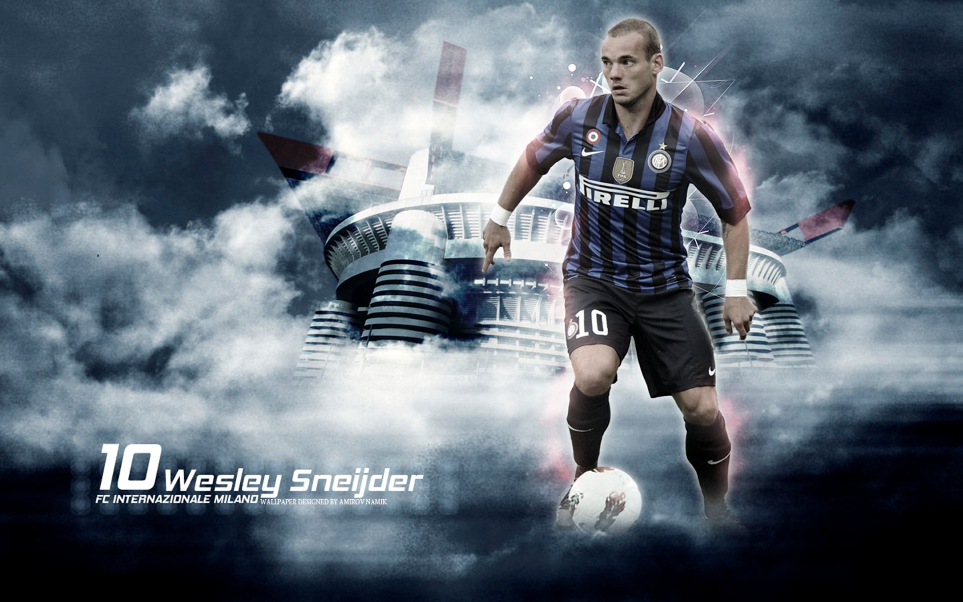 Téléchargez gratuitement l'image Des Sports, Football, Intermilan, Wesley Sneijder sur le bureau de votre PC